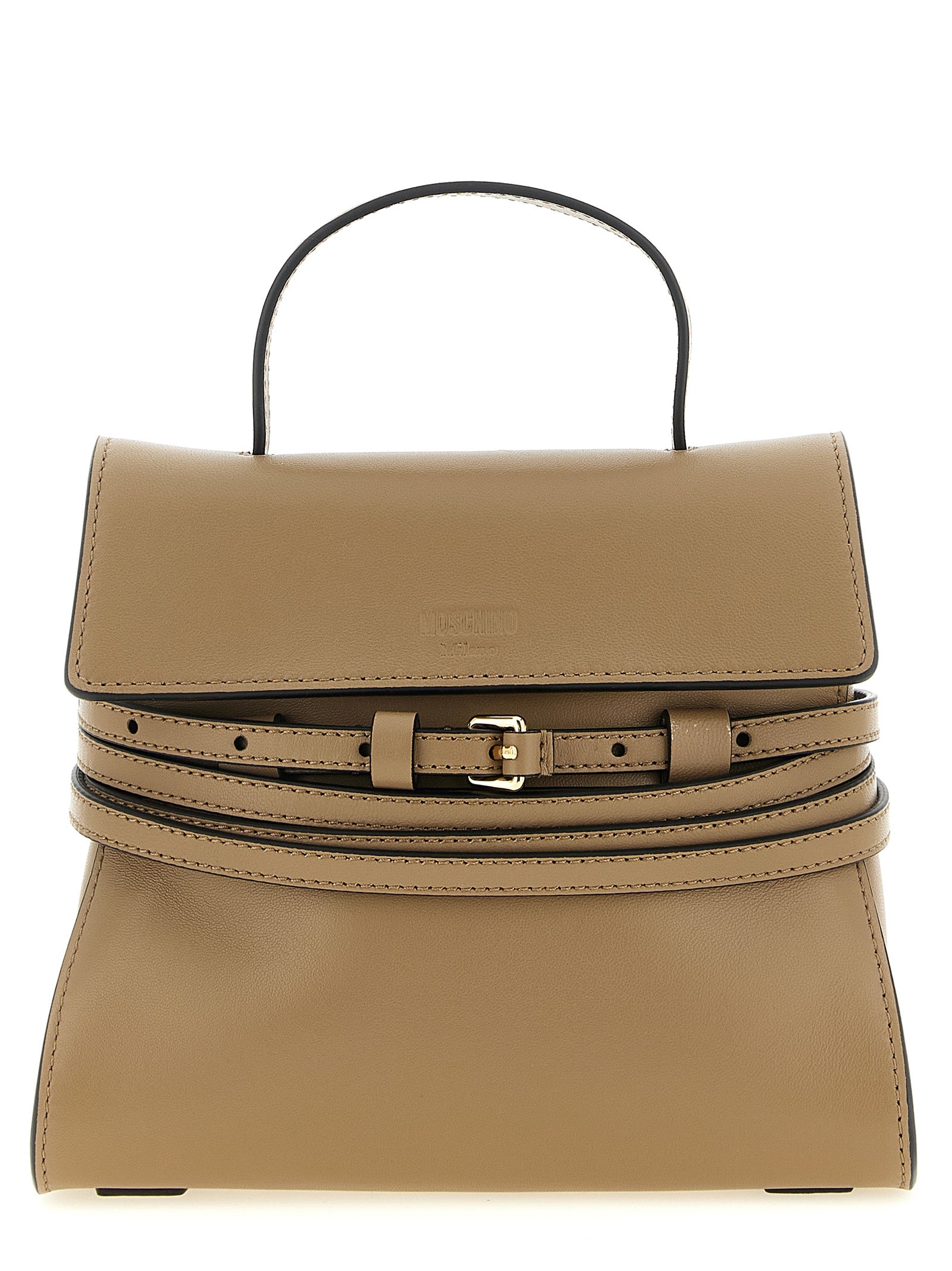 Discover the Moschino Beige Napa Leather Handbag, a symbol of Italian craftsmanship and timeless elegance, perfect for the discerning individual seeking luxury.