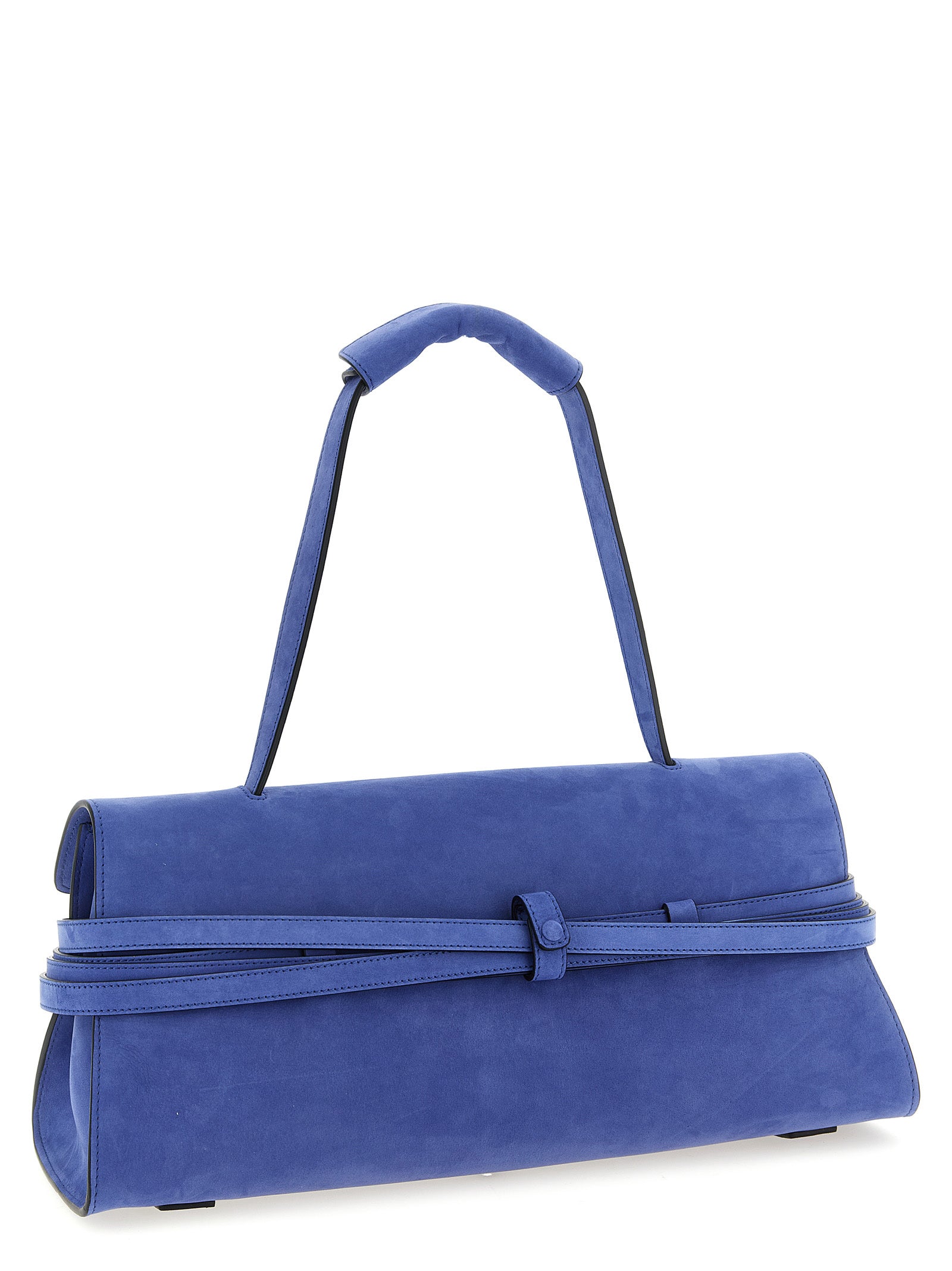 Elevate your style with the Moschino Blue Calfskin Shoulder Bag, a luxurious blend of Italian craftsmanship and bold design, perfect for every discerning fashionista.
