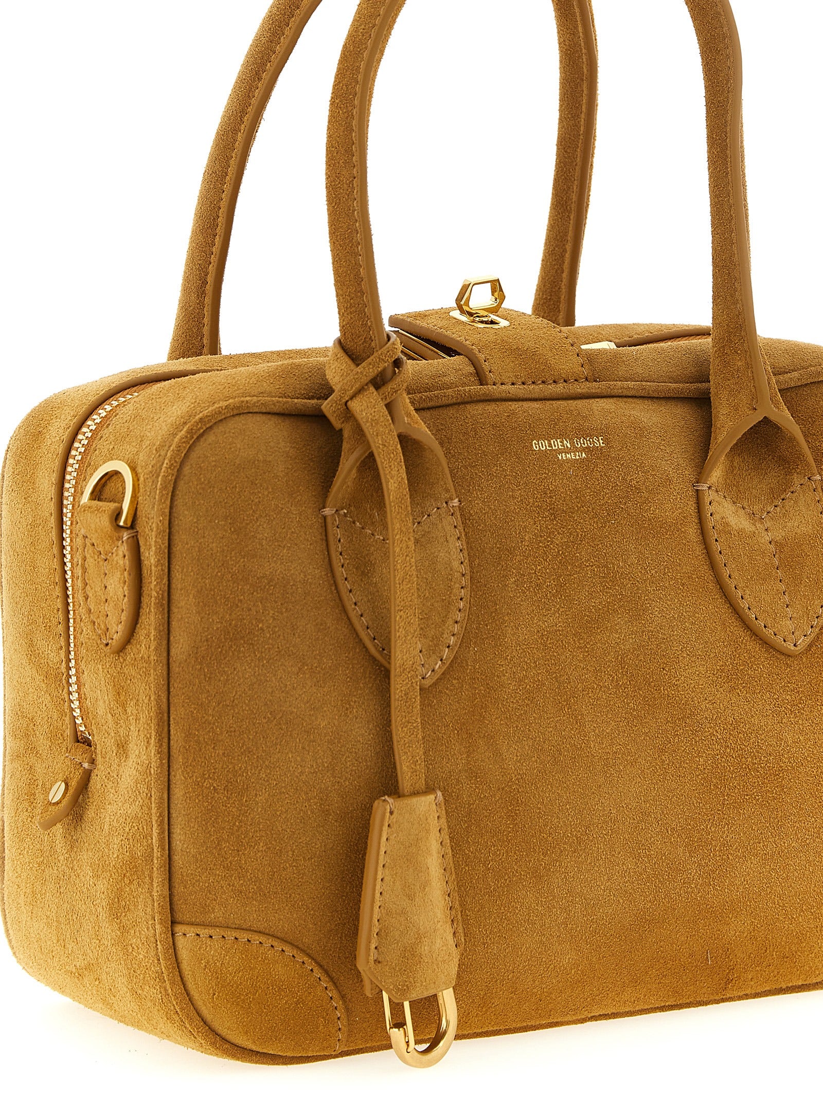 Golden Goose Beige Cowhide Handbag – Artisanal Luxury Accessory