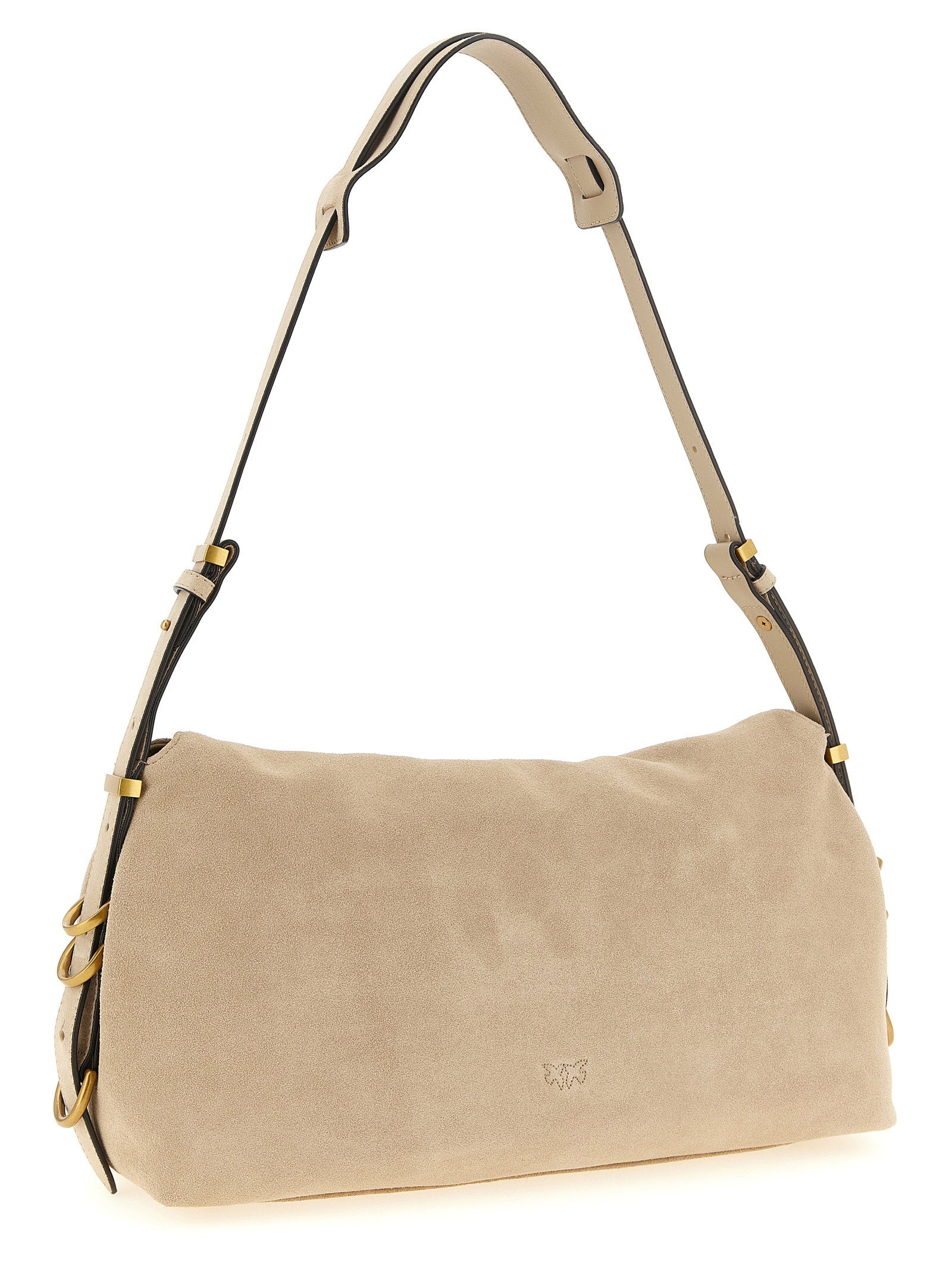Discover the PINKO Beige Cowhide Shoulder Bag, a masterpiece of luxurious cow leather, blending elegance and functionality for the discerning connoisseur.