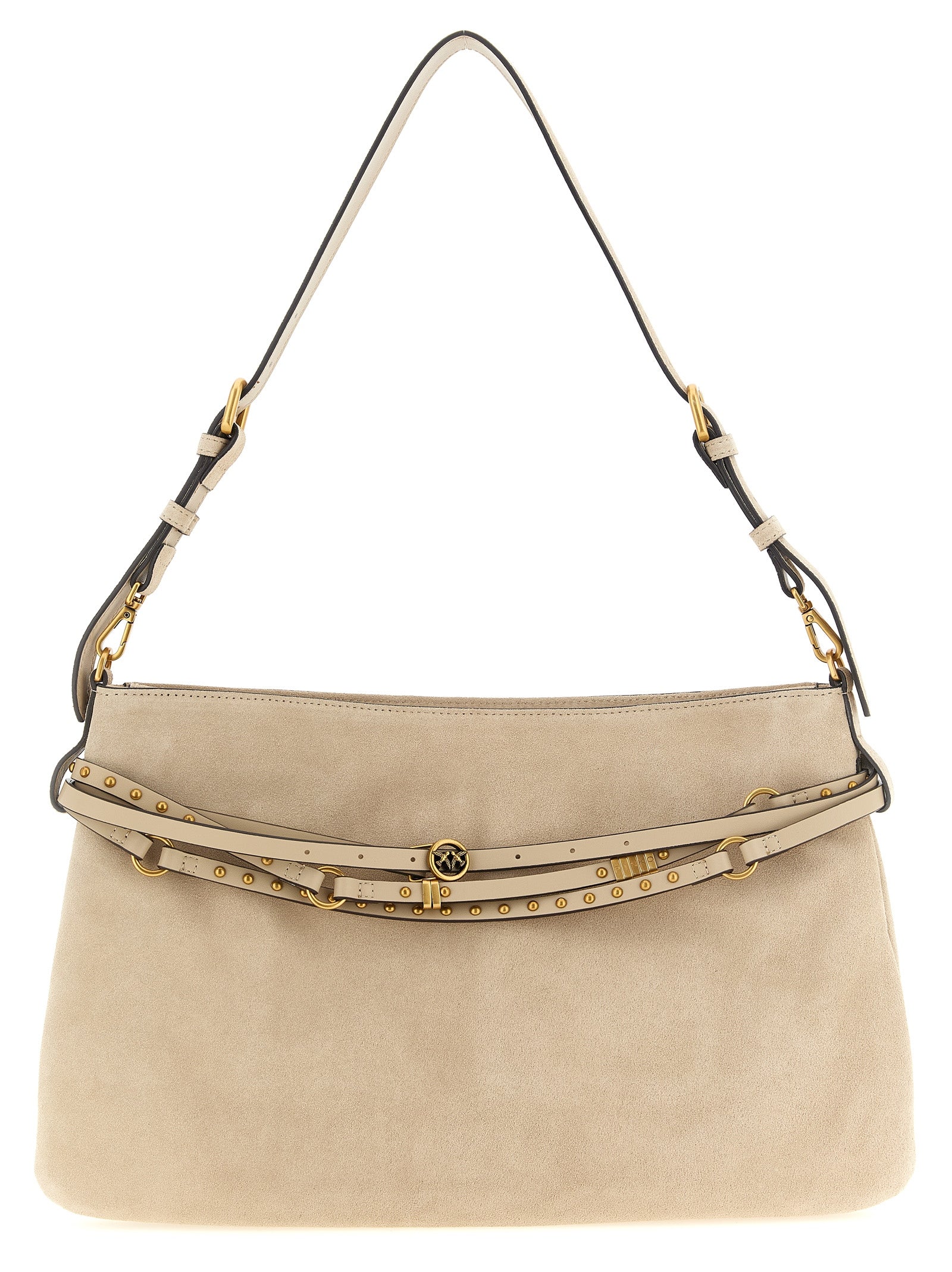 Discover the PINKO Beige Cowhide Shoulder Bag, a masterpiece of artisanal luxury crafted from exquisite cow leather, perfect for elevating your sophisticated style.