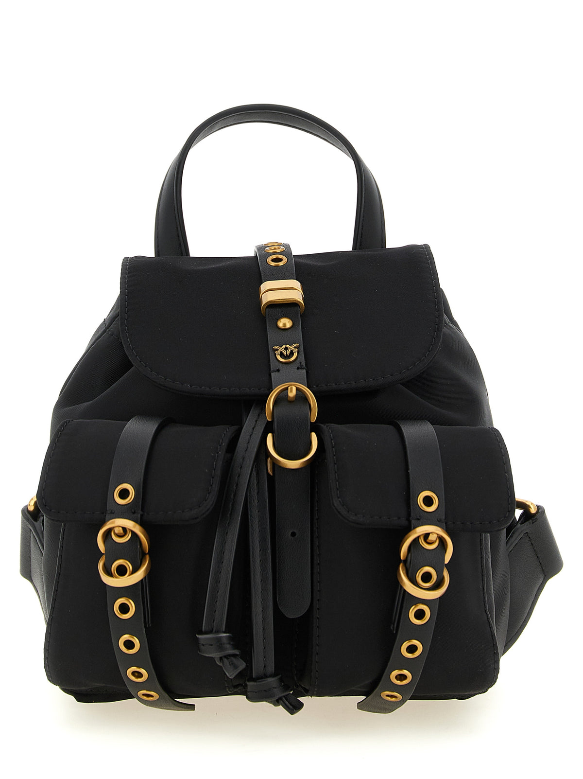 PINKO Black Polyamide Backpack - Artisanal Luxury Accessory