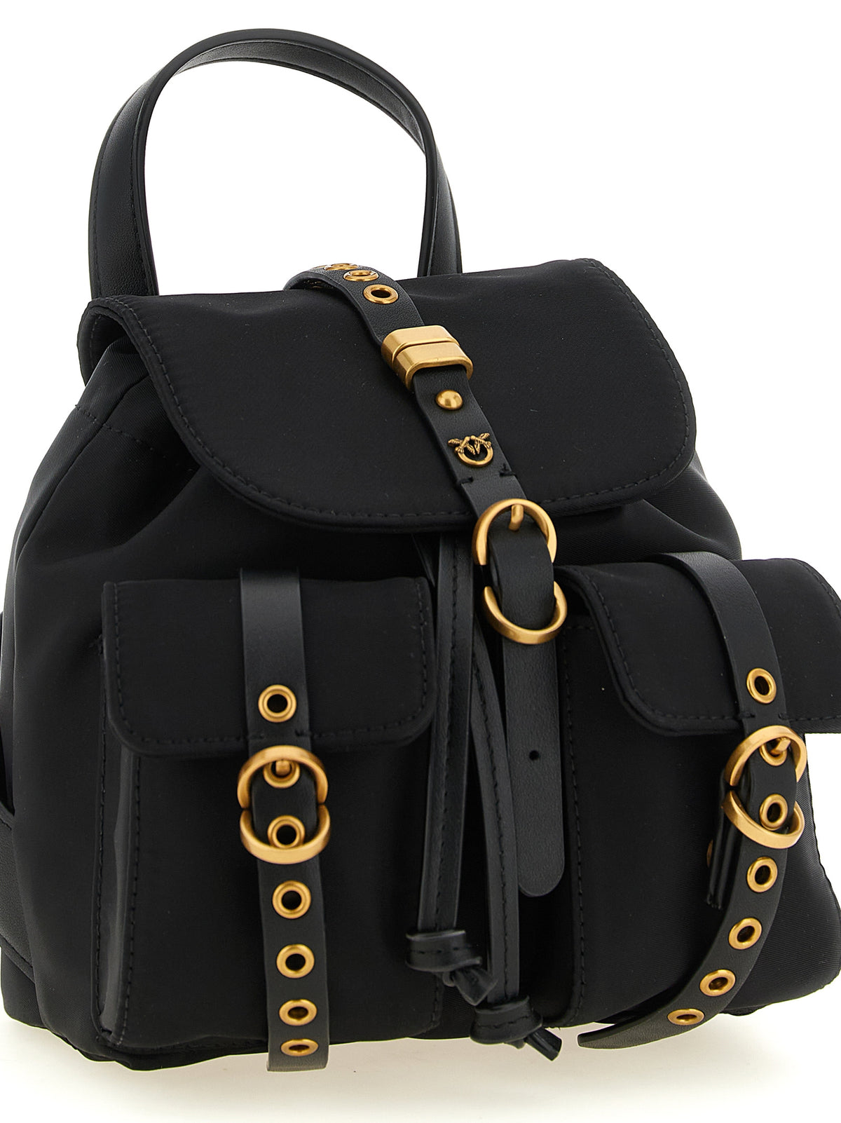 PINKO Black Polyamide Backpack - Artisanal Luxury Accessory
