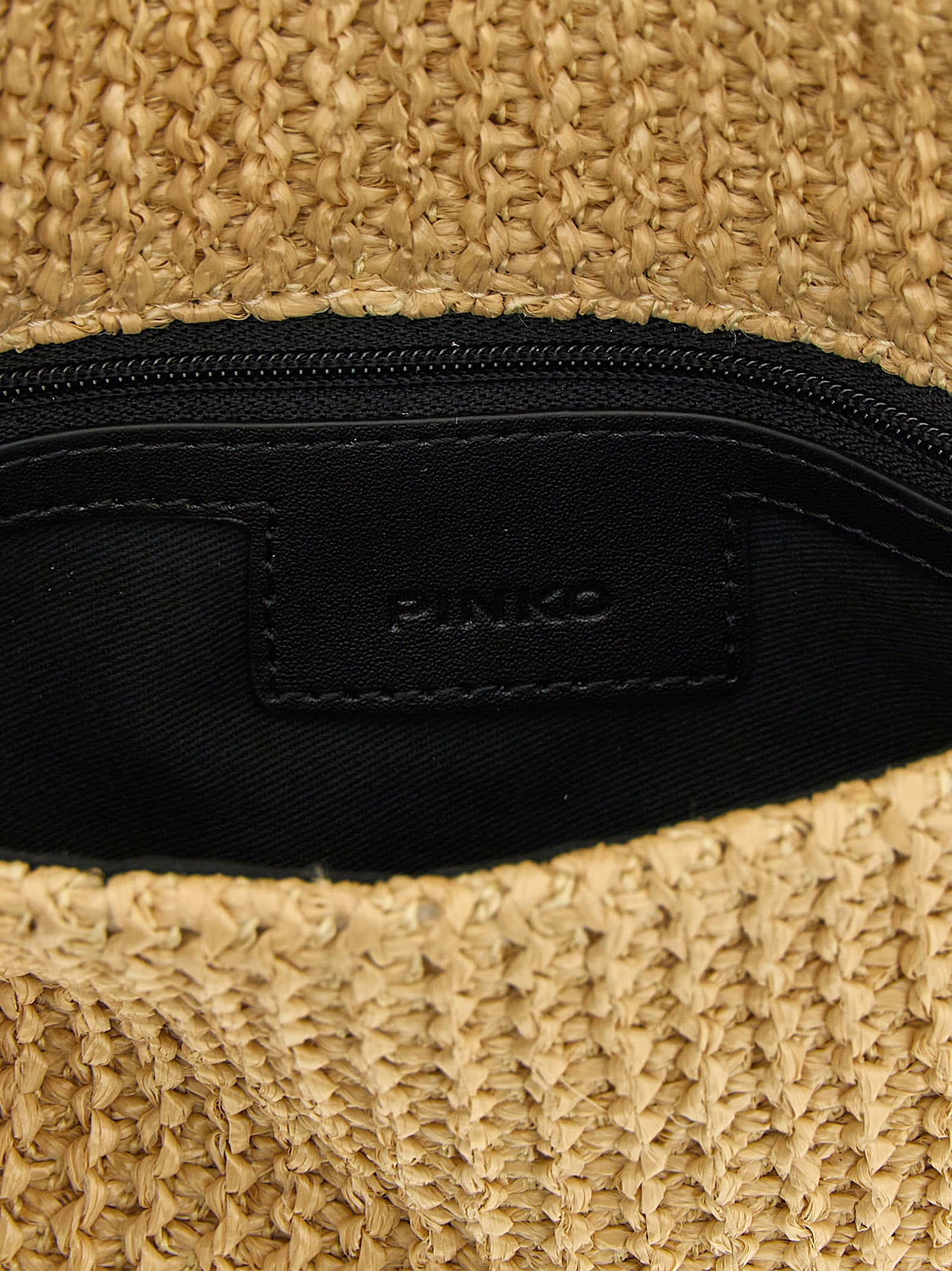 Discover the PINKO Beige Polypropylene Clutch, a masterpiece of woven raffia and magnetic elegance, perfect for those who embrace luxury and sophistication.
