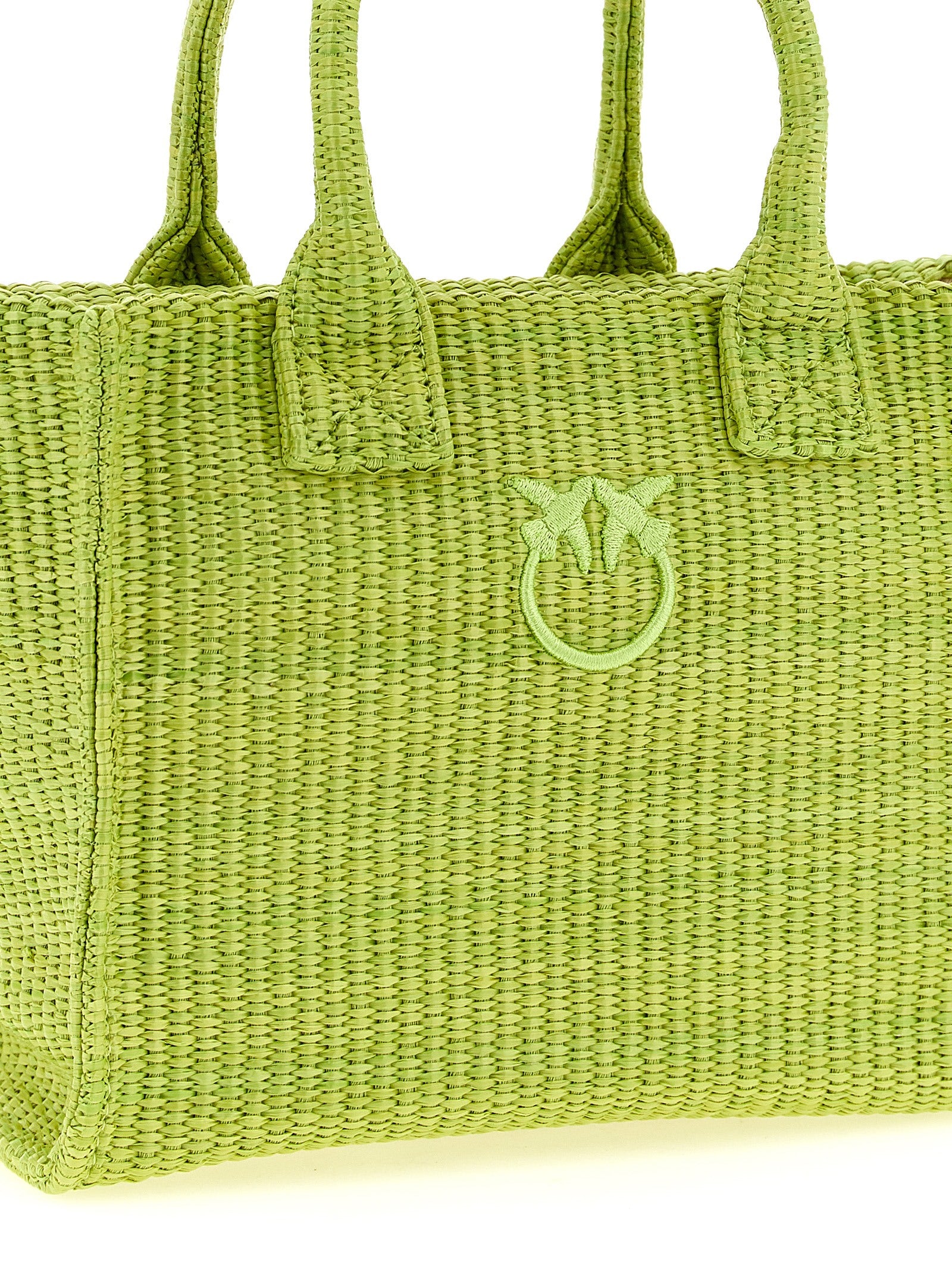 Discover the PINKO Bicolor Polypropylene Tote Bag, a handcrafted masterpiece blending elegance and practicality, perfect for the discerning individual.