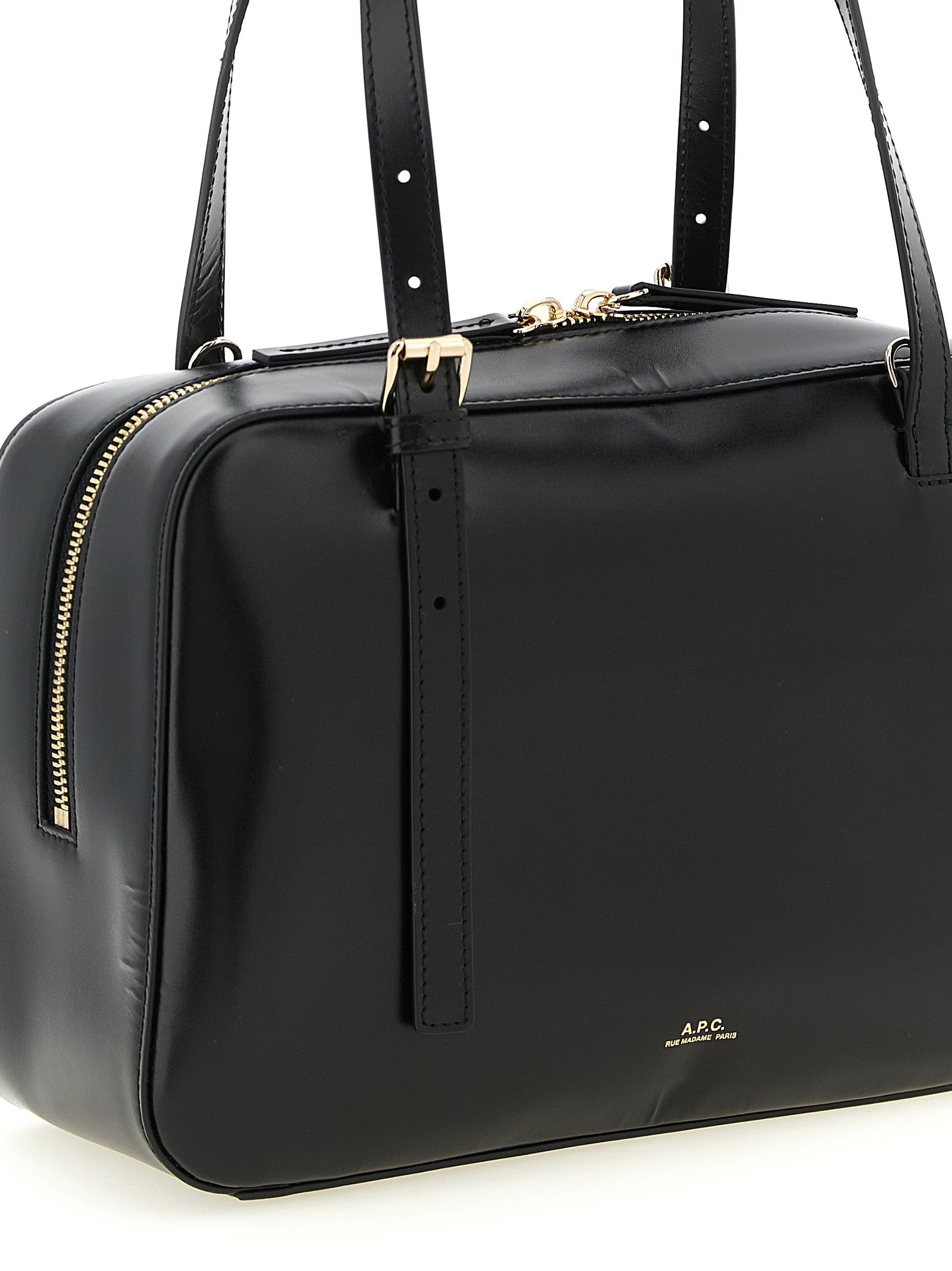 A.P.C. Black Cowhide Handbag