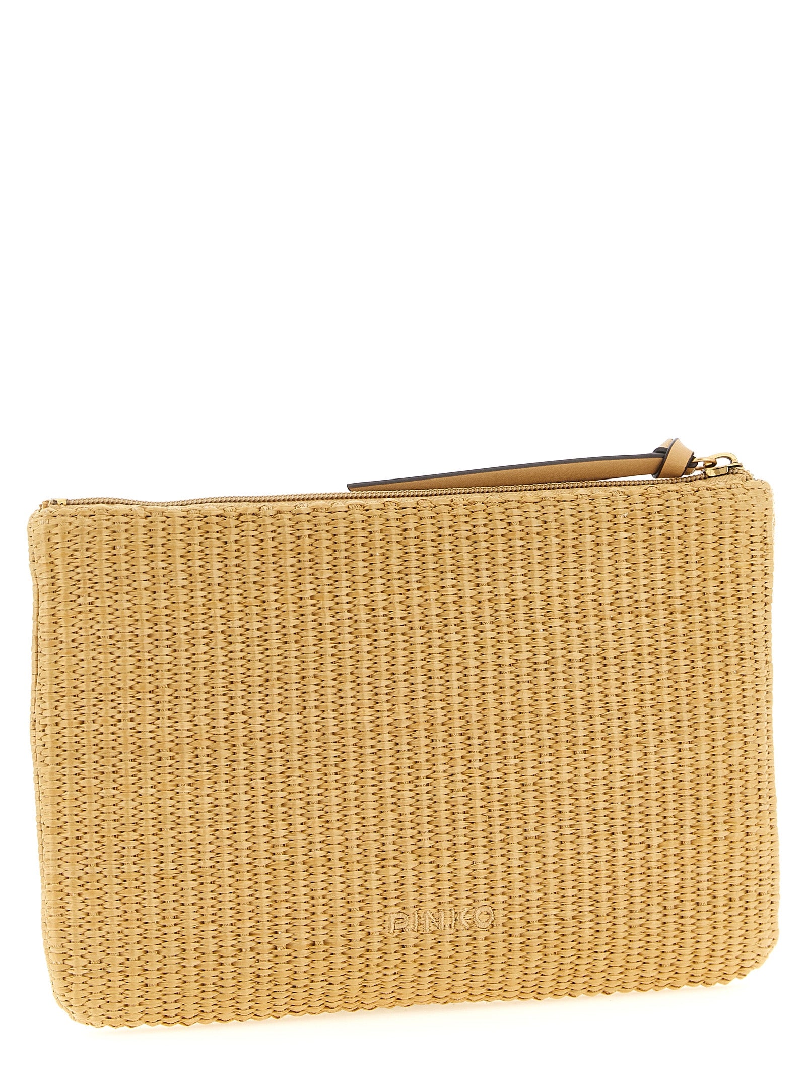 Indulge in the exquisite PINKO Beige Polypropylene Clutch Bag, where artisanal craftsmanship meets luxurious design, perfect for elevating any sophisticated ensemble.