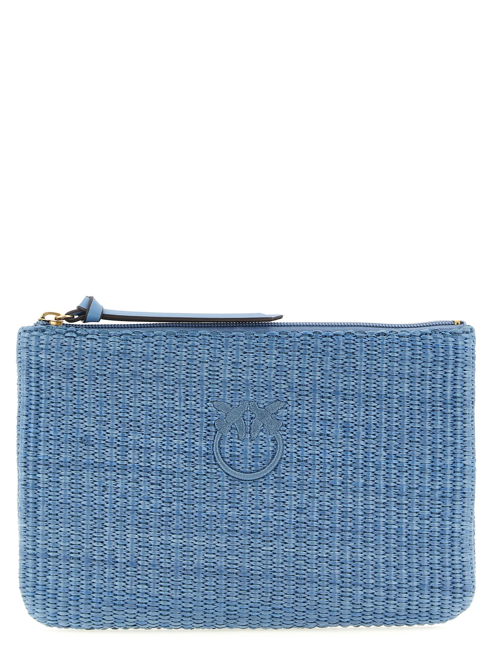 Experience the artisanal elegance of the PINKO Blue Polypropylene Clutch Bag, a luxurious statement piece crafted for sophisticated moments, blending timeless style with modern practicality.
