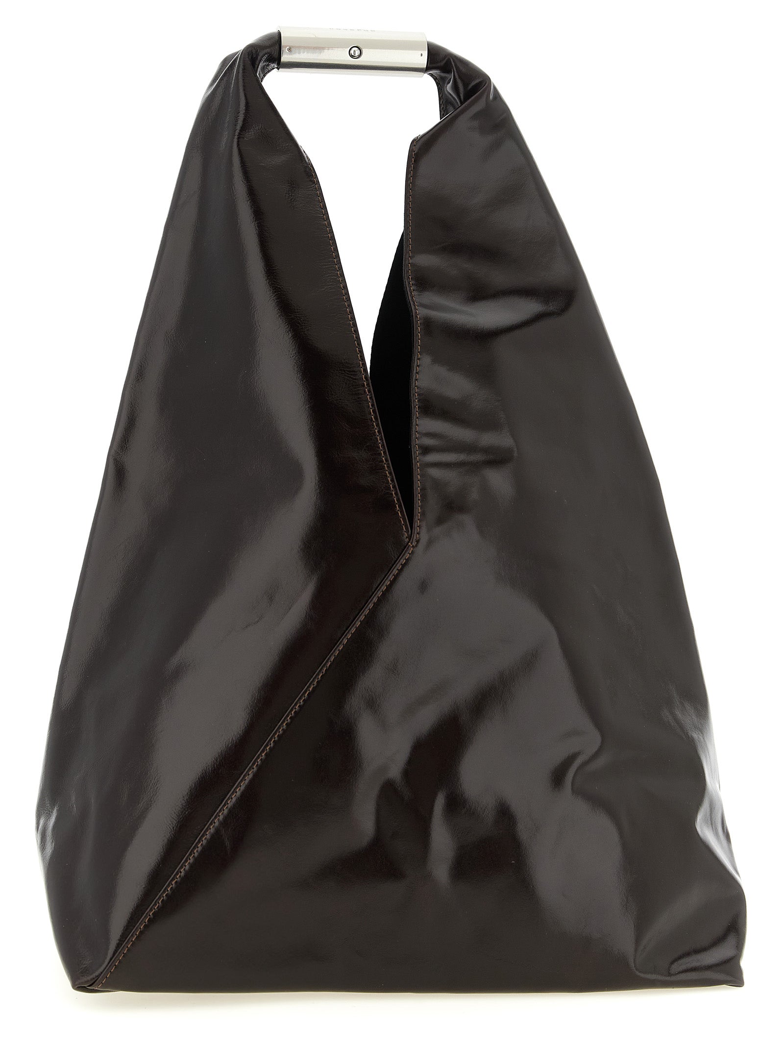 Discover the MM6 Maison Margiela Brown Cowhide Handbag, a masterpiece of artisanal craftsmanship in sumptuous leather, perfect for elevating your style with elegance.