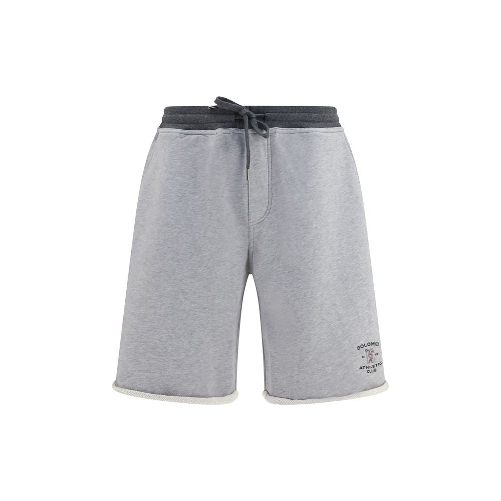 Brunello Cucinelli Gray Cotton Bermuda Shorts - Luxurious Elegance