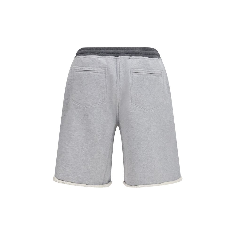 Brunello Cucinelli Gray Cotton Bermuda Shorts - Timeless Luxury