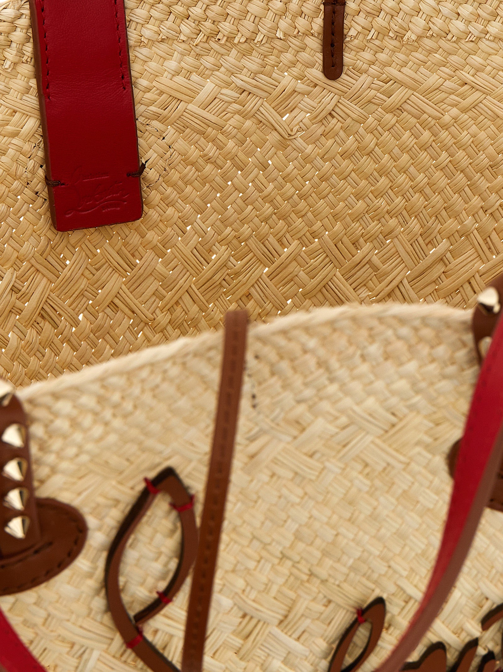 Christian Louboutin Beige Raffia Handbag