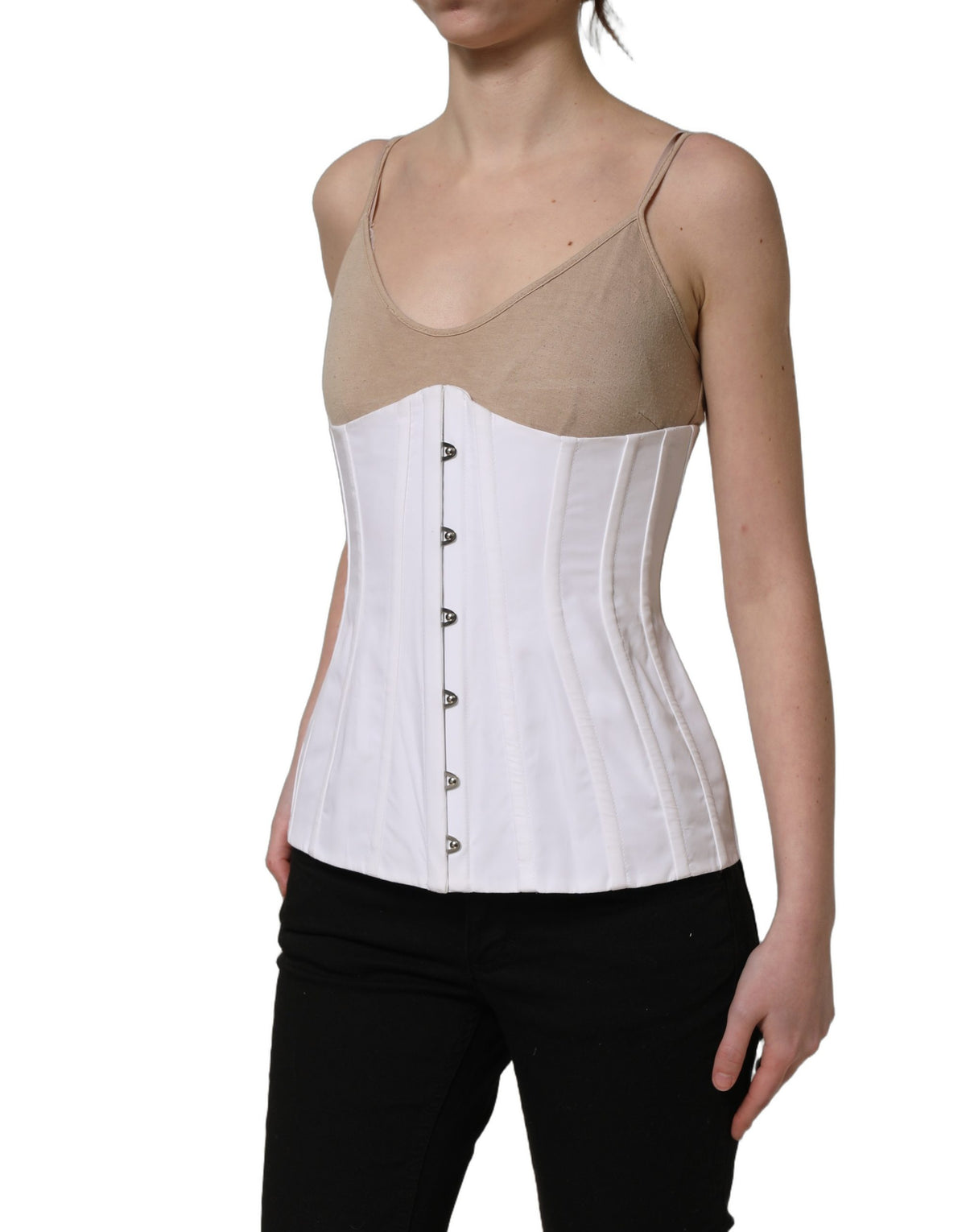 Dolce & Gabbana Cotton Corset Top – Exquisite Haute Couture