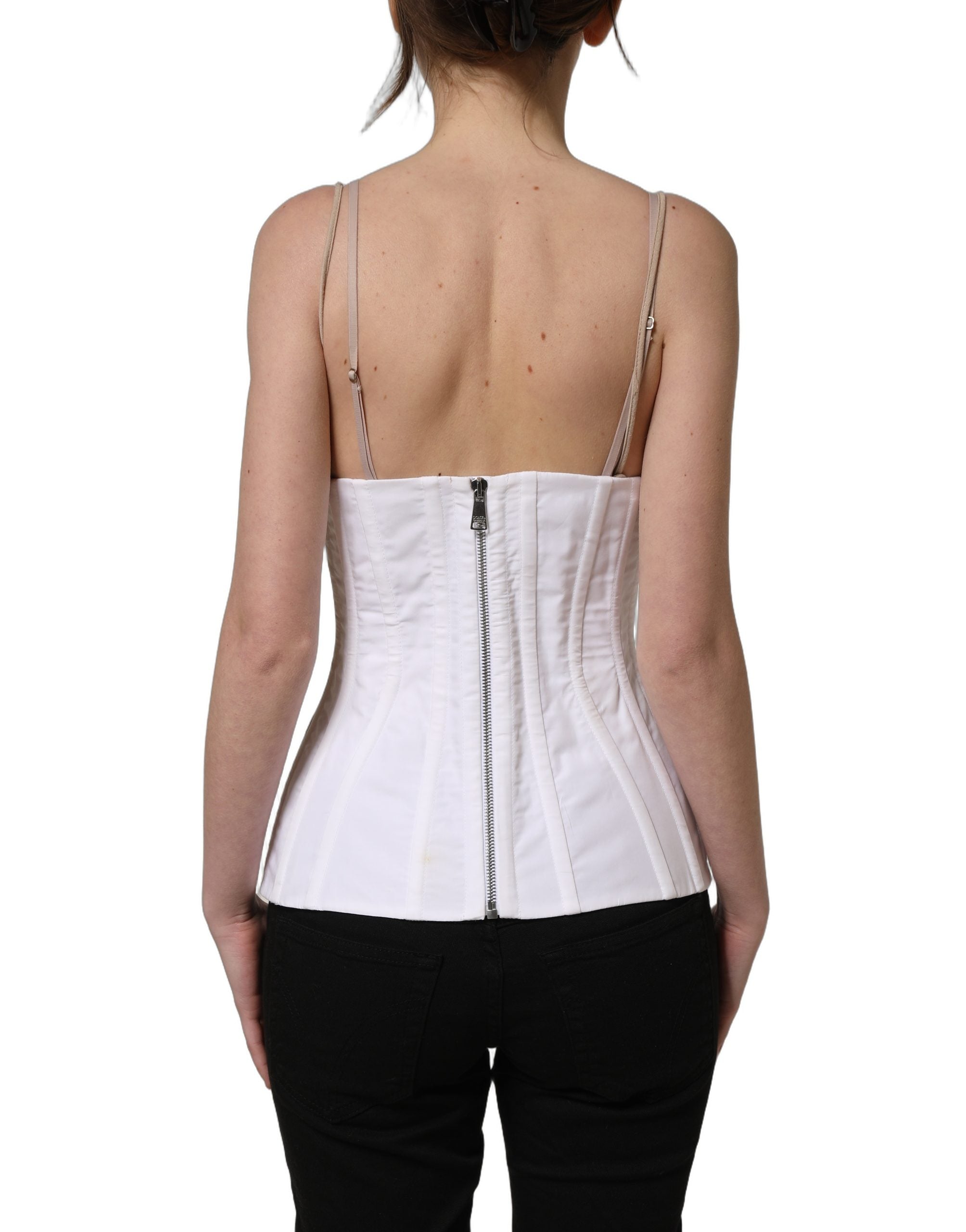 Dolce & Gabbana Cotton Corset Top - Exquisite Luxury Elegance