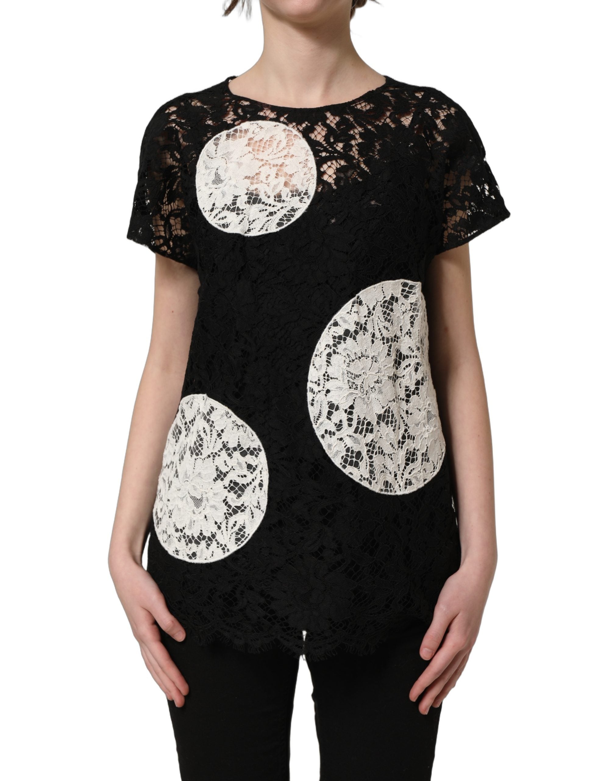 Dolce & Gabbana Floral Lace Blouse - Exquisite Italian Elegance