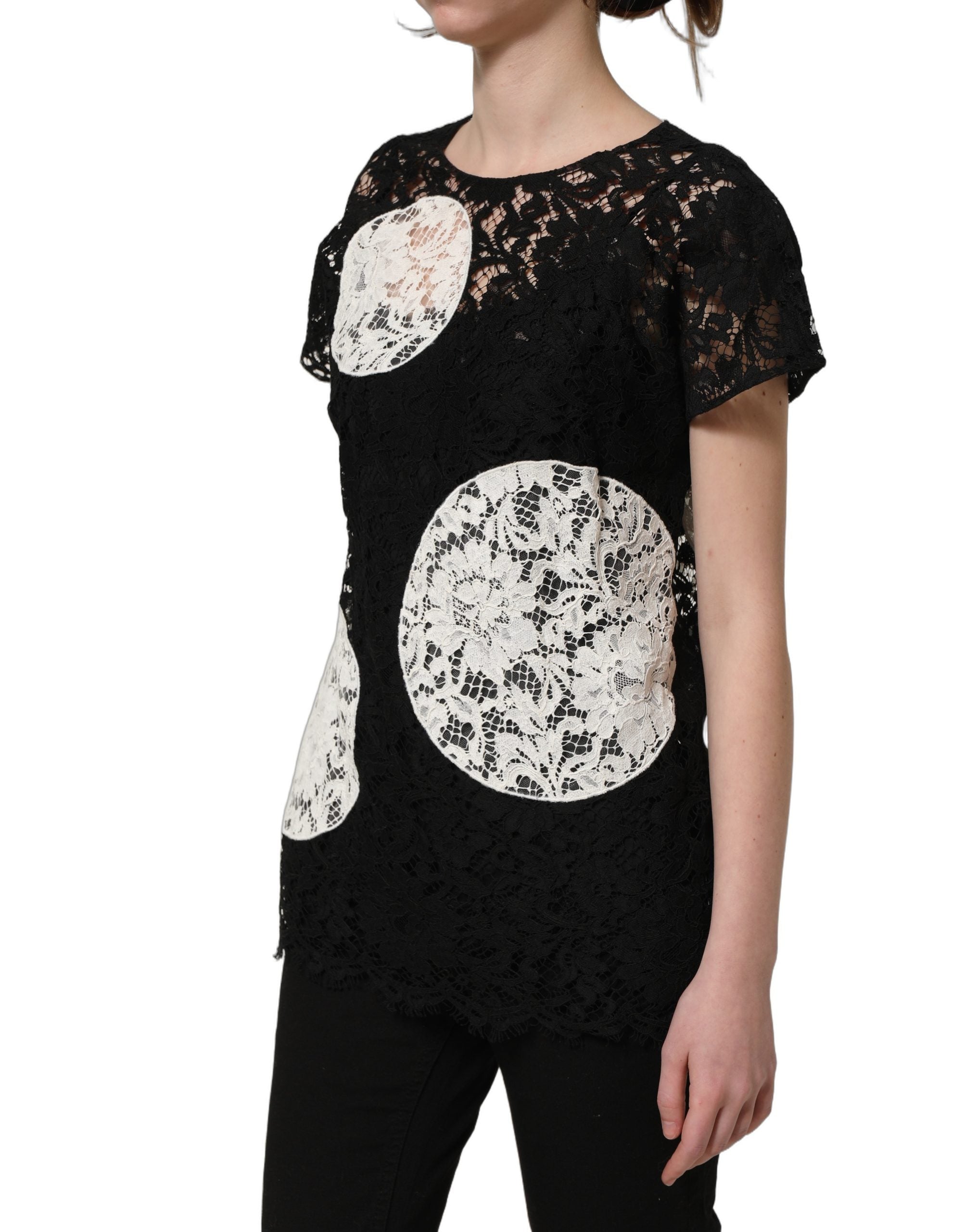 Dolce & Gabbana Floral Lace Blouse - Exquisite Italian Elegance