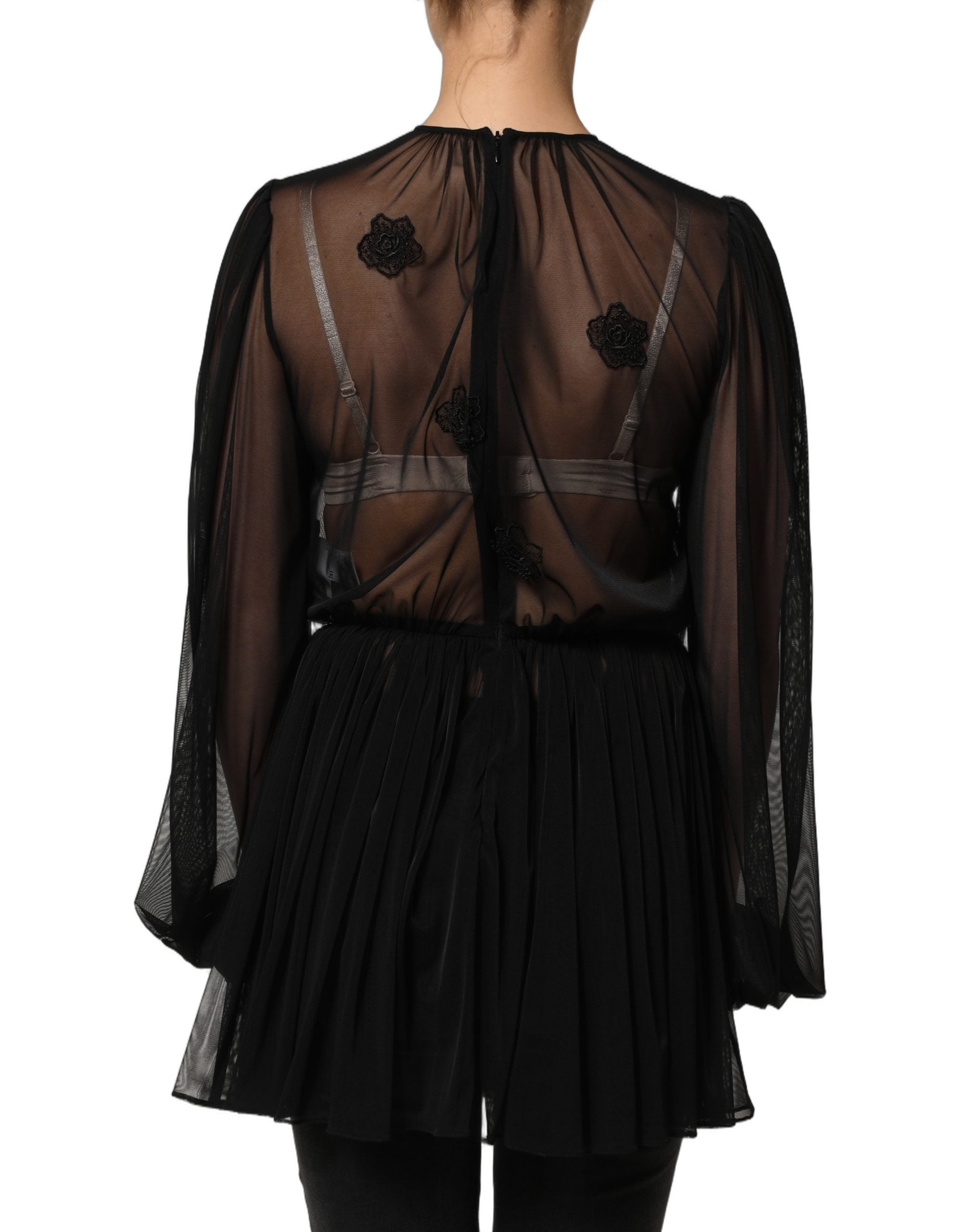 Dolce & Gabbana Sheer Mesh Blouse - Exquisite Italian Elegance