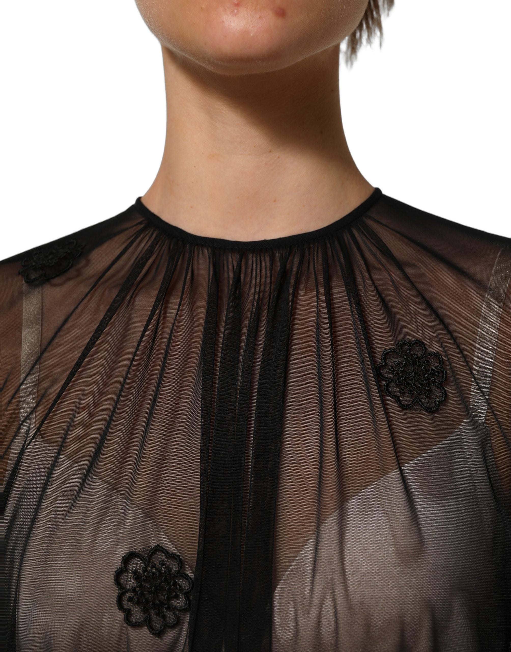 Dolce & Gabbana Sheer Mesh Blouse - Exquisite Italian Elegance