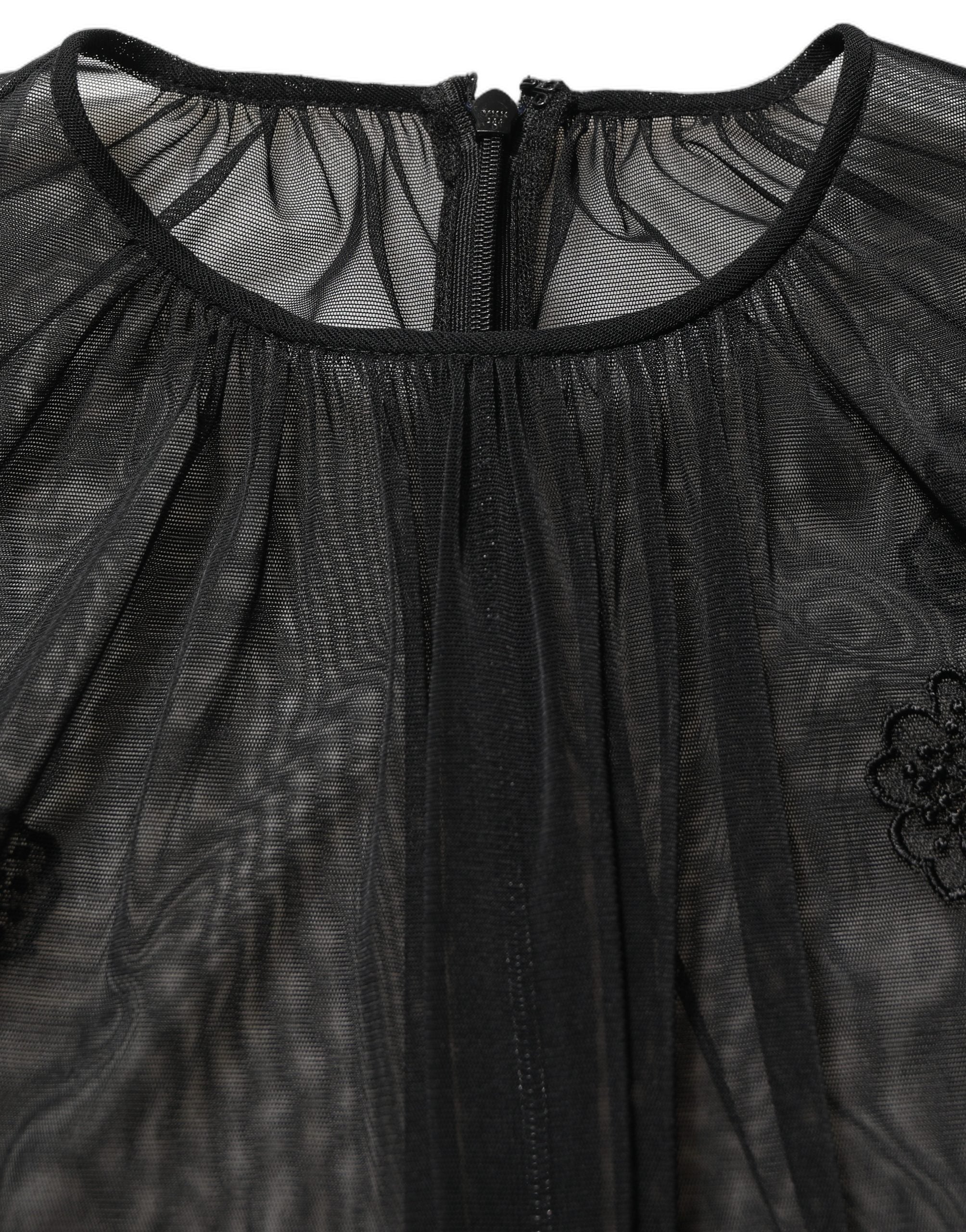 Dolce & Gabbana Sheer Mesh Blouse - Exquisite Italian Elegance