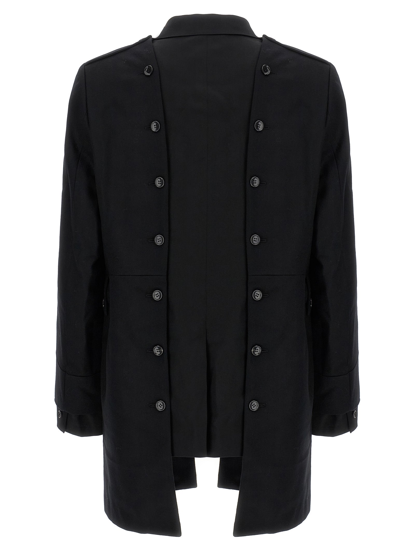 Comme Des Garçons Black Wool Coat