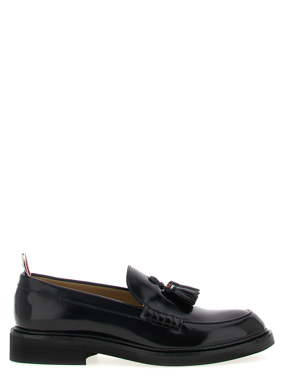 Thom Browne Black Calfskin Slip-On Loafers - Timeless Luxury Footwear
