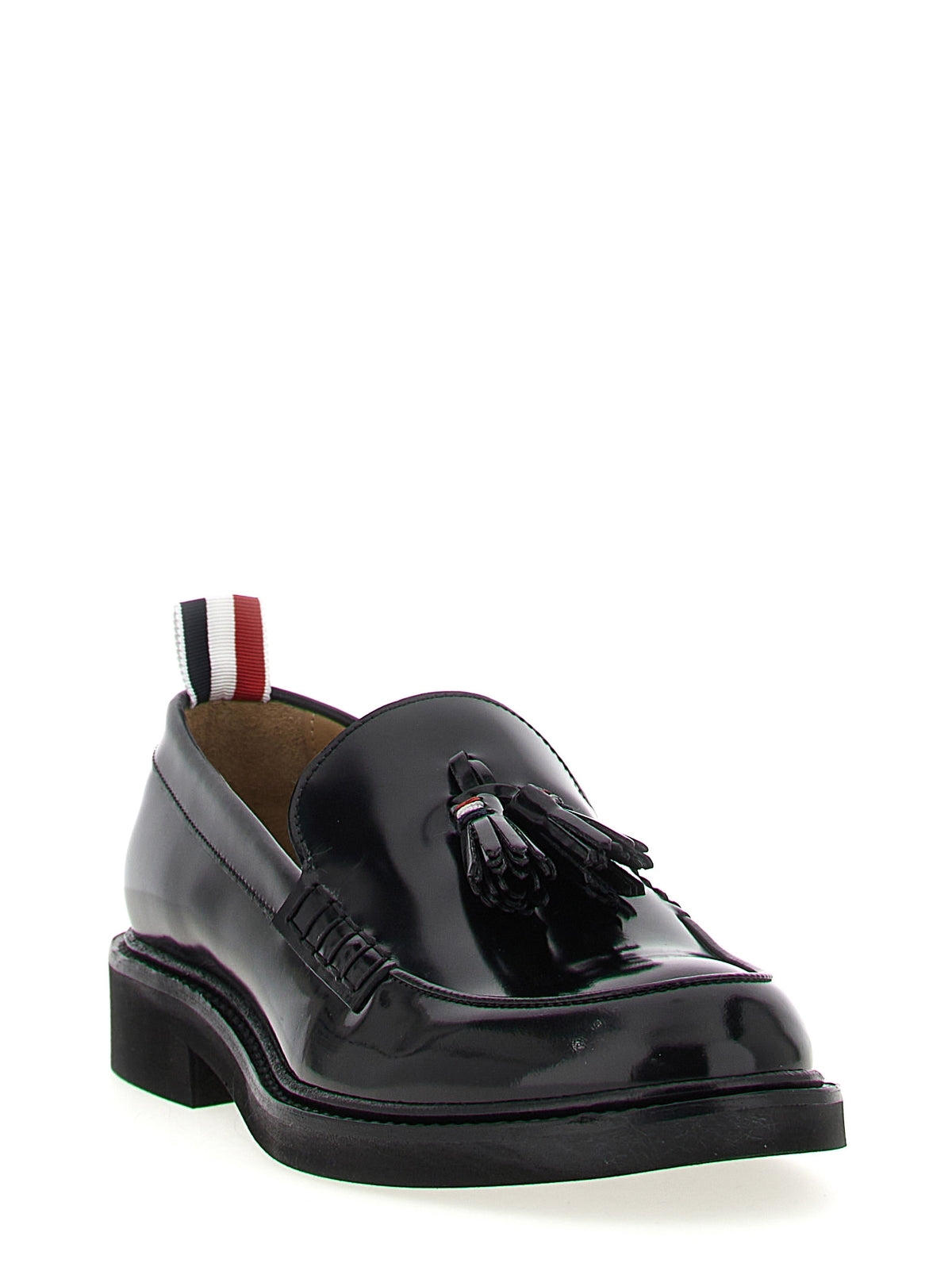 Thom Browne Black Calfskin Slip-On Loafers - Timeless Luxury Footwear