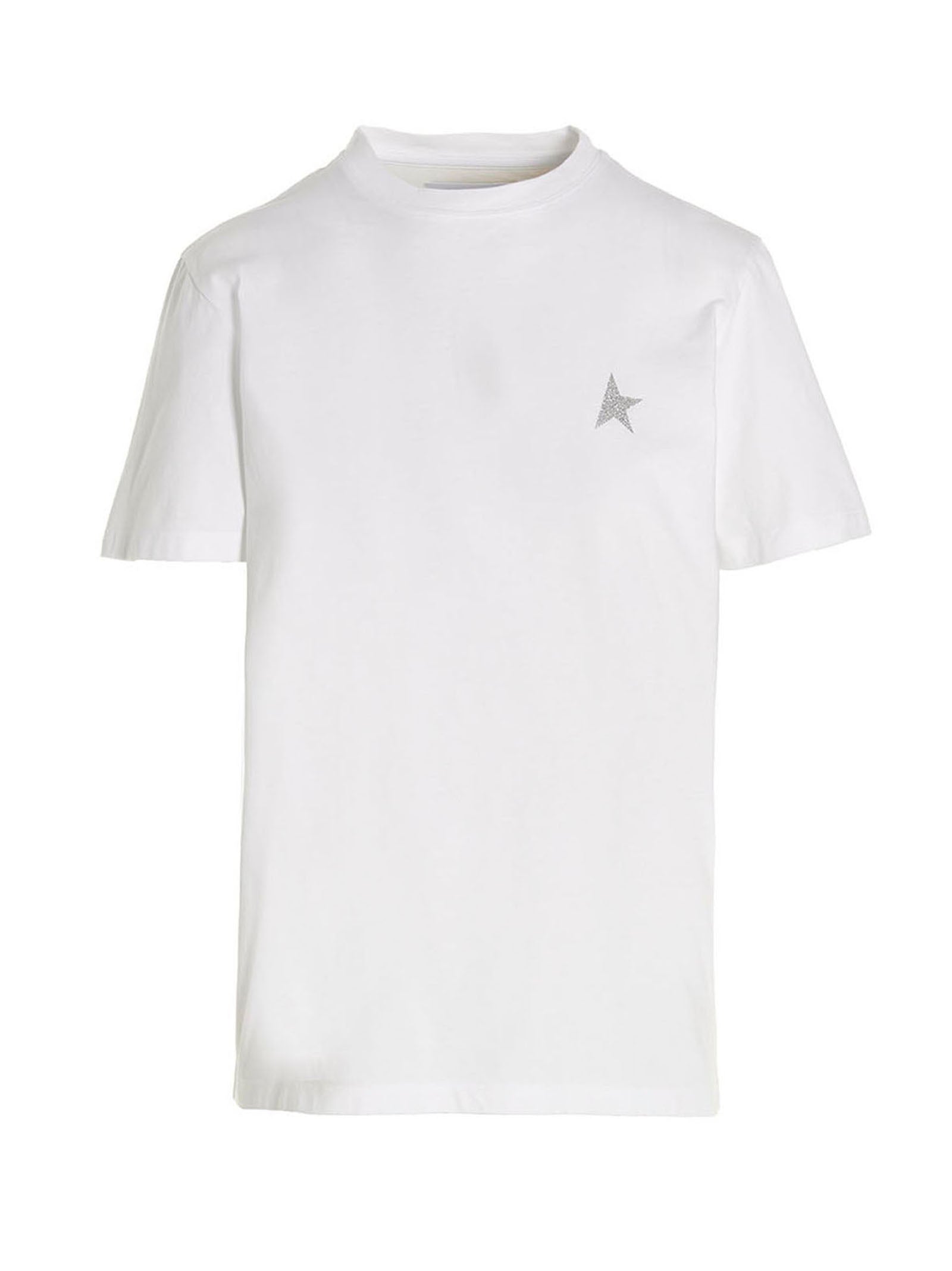 Golden Goose White Cotton T-Shirt - Designer Casual Couture