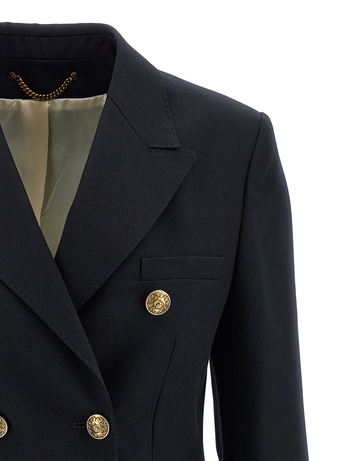 Elevate your wardrobe with the Golden Goose Diva Blazer, a luxurious blend of virgin wool and polyester, crafted in Italy for timeless elegance and sophistication.