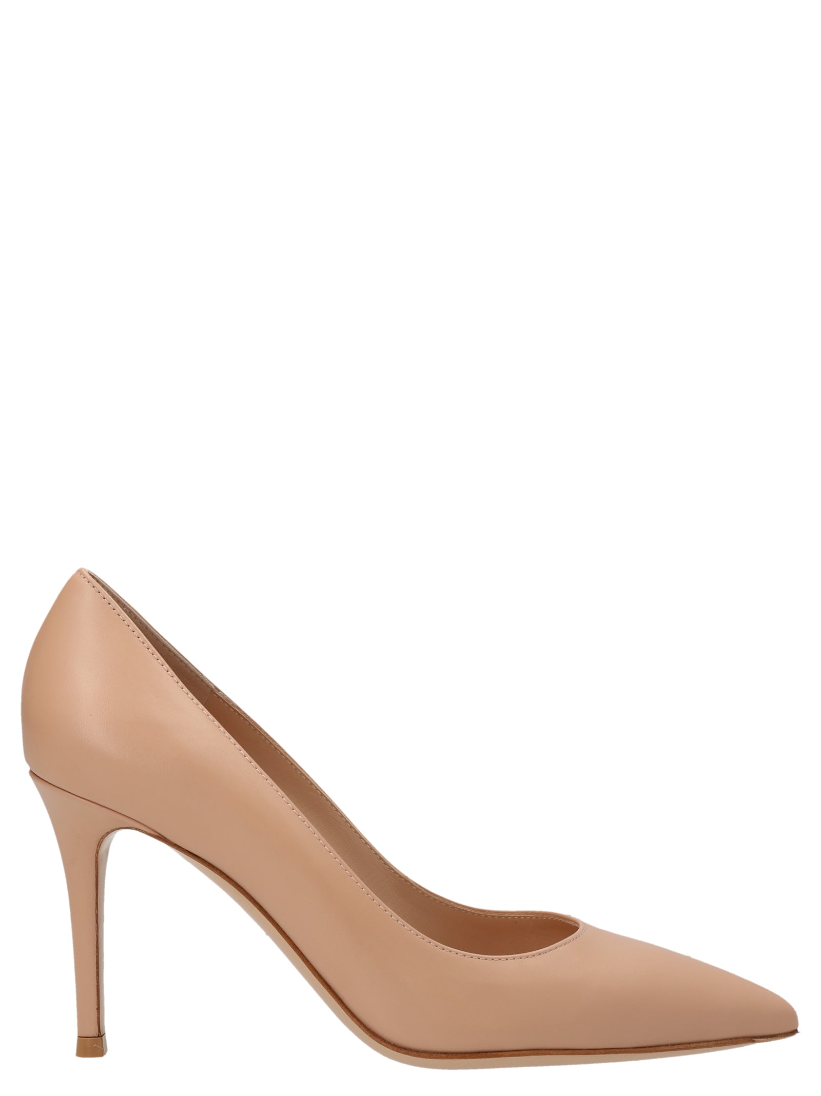 Step into refined elegance with Gianvito Rossi's Beige Calfskin High Heel Pumps, a luxurious embodiment of Italian craftsmanship for the discerning connoisseur.