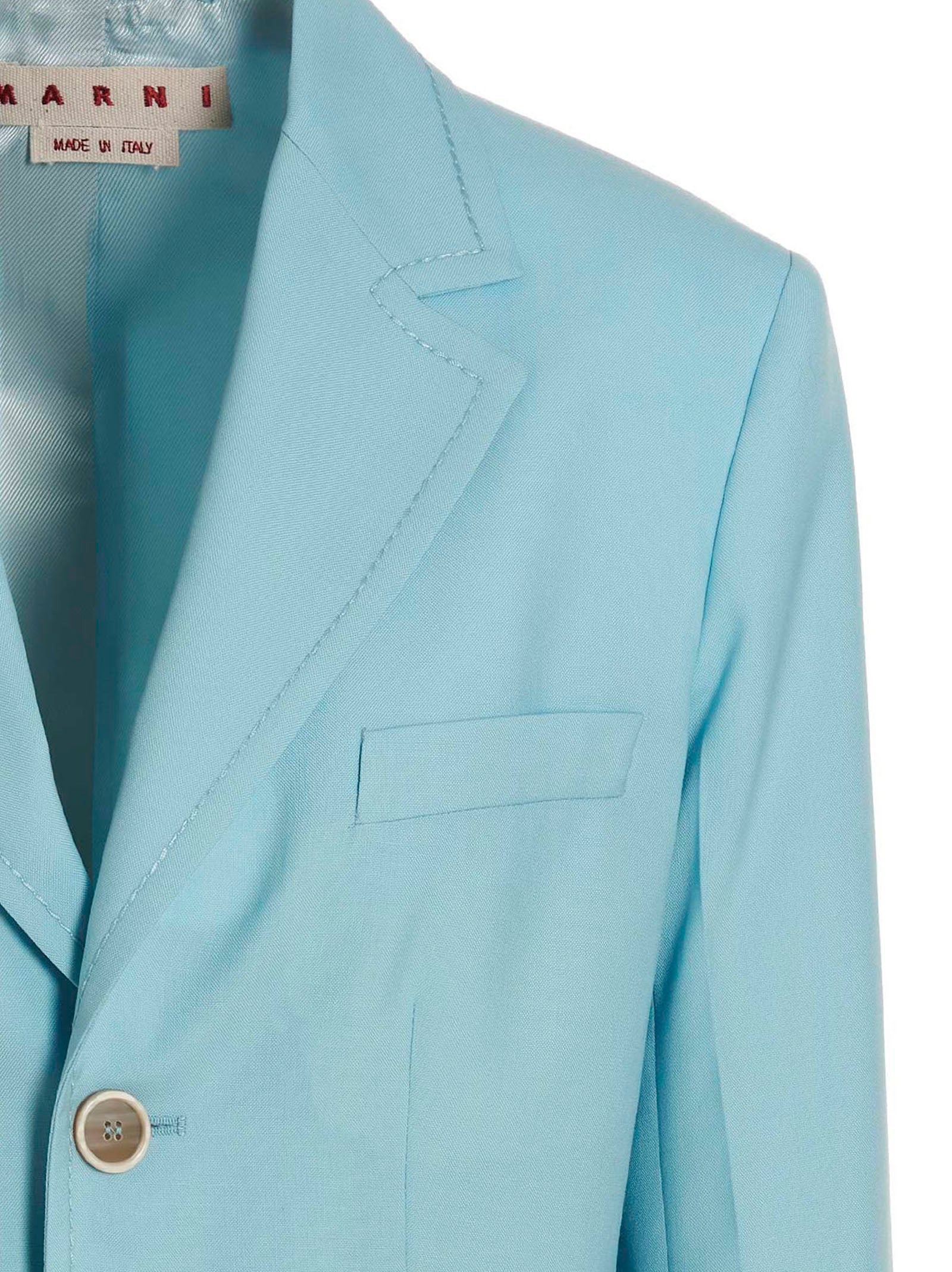 Marni Blue Virgin Wool Blazer - Exquisite Tailored Elegance