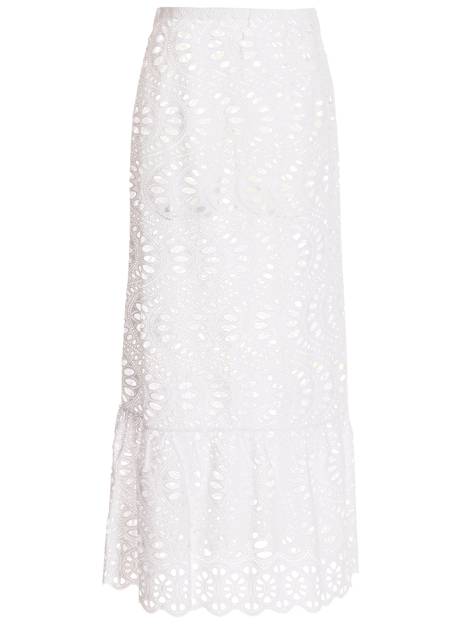 Giambattista Valli White Cotton Mini Skirt - Timeless Couture Elegance