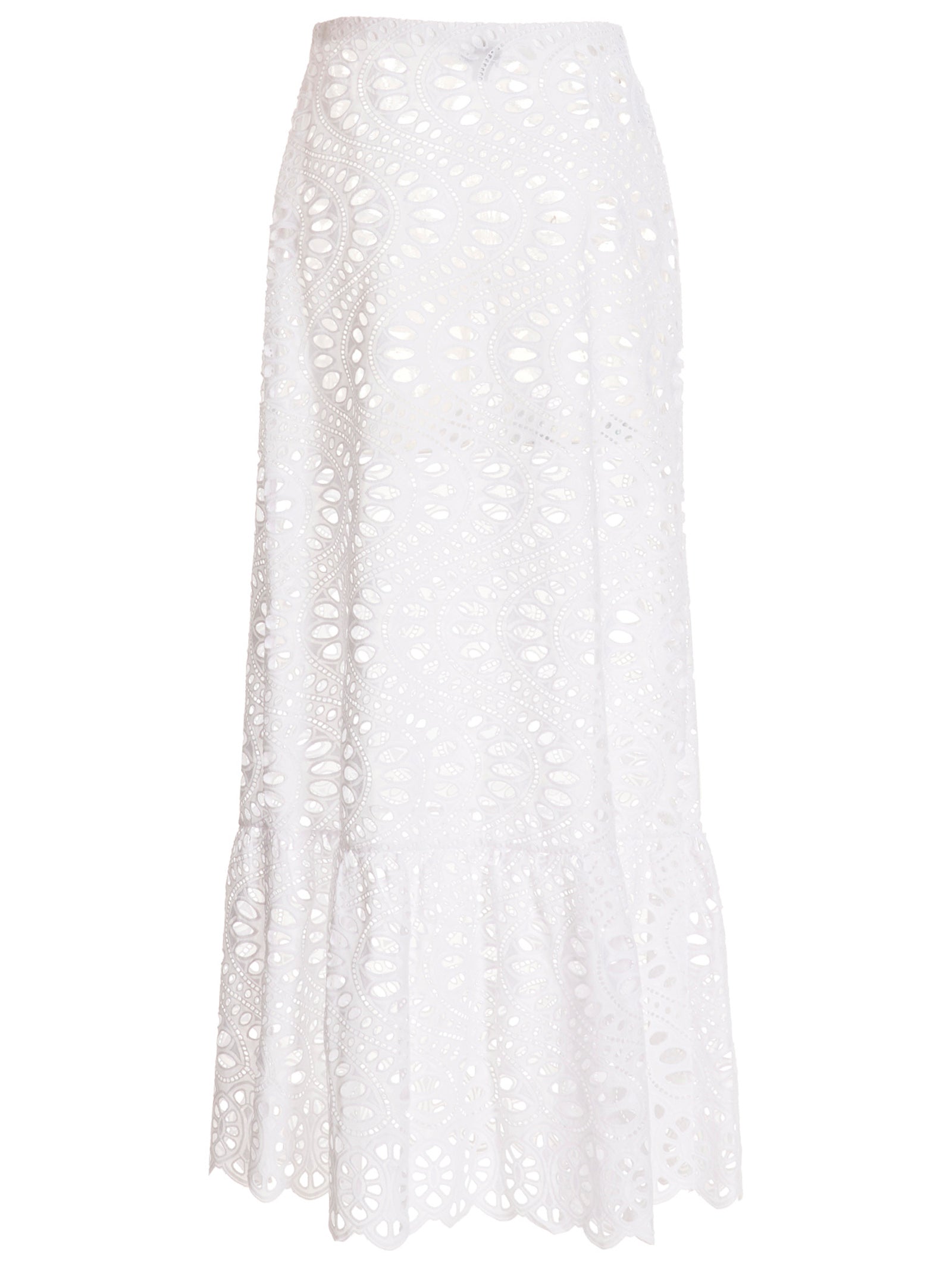 Giambattista Valli White Cotton Mini Skirt - Couture Elegance