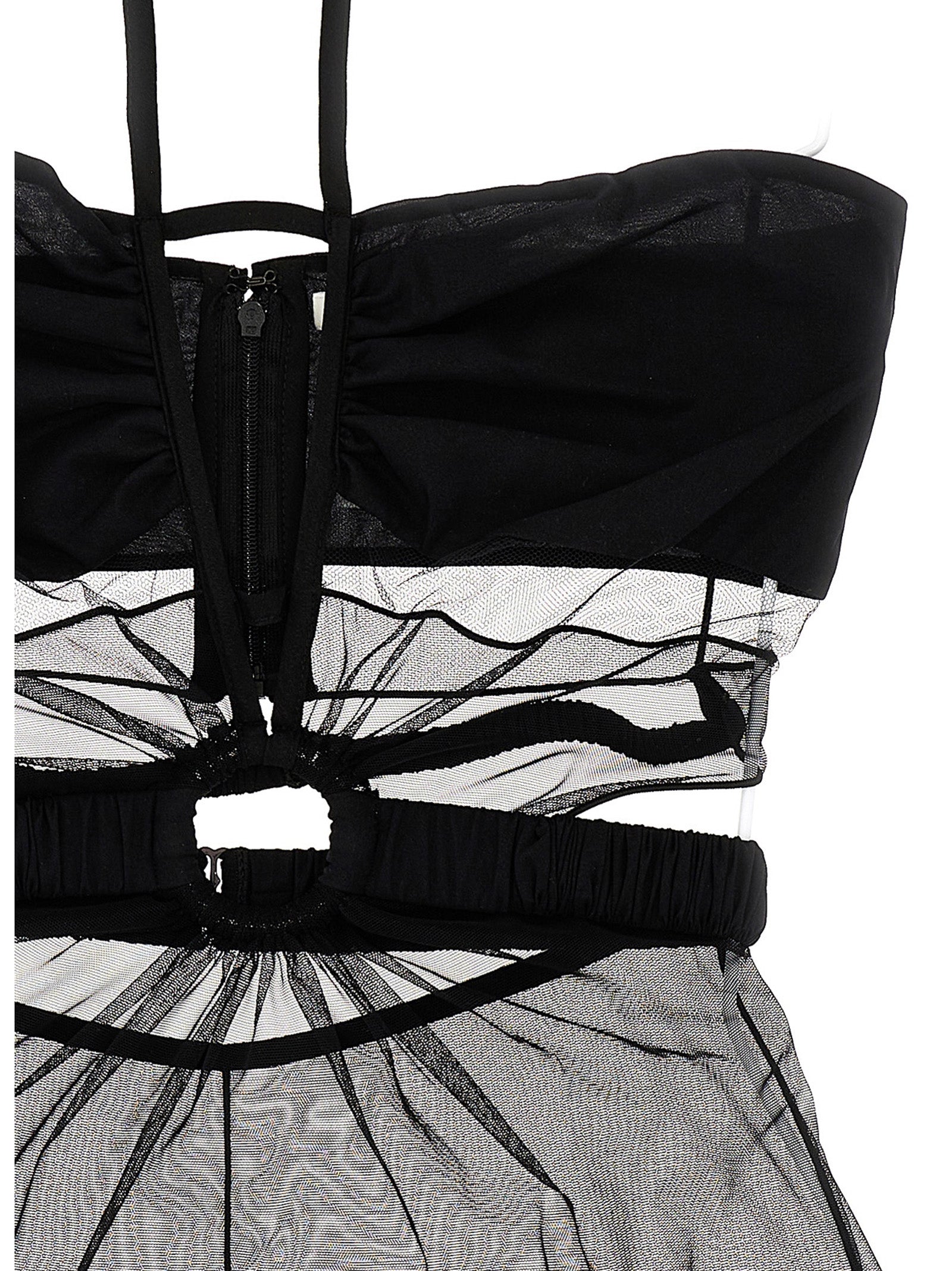 Nensi Dojaka Black Polyamide Bodysuit