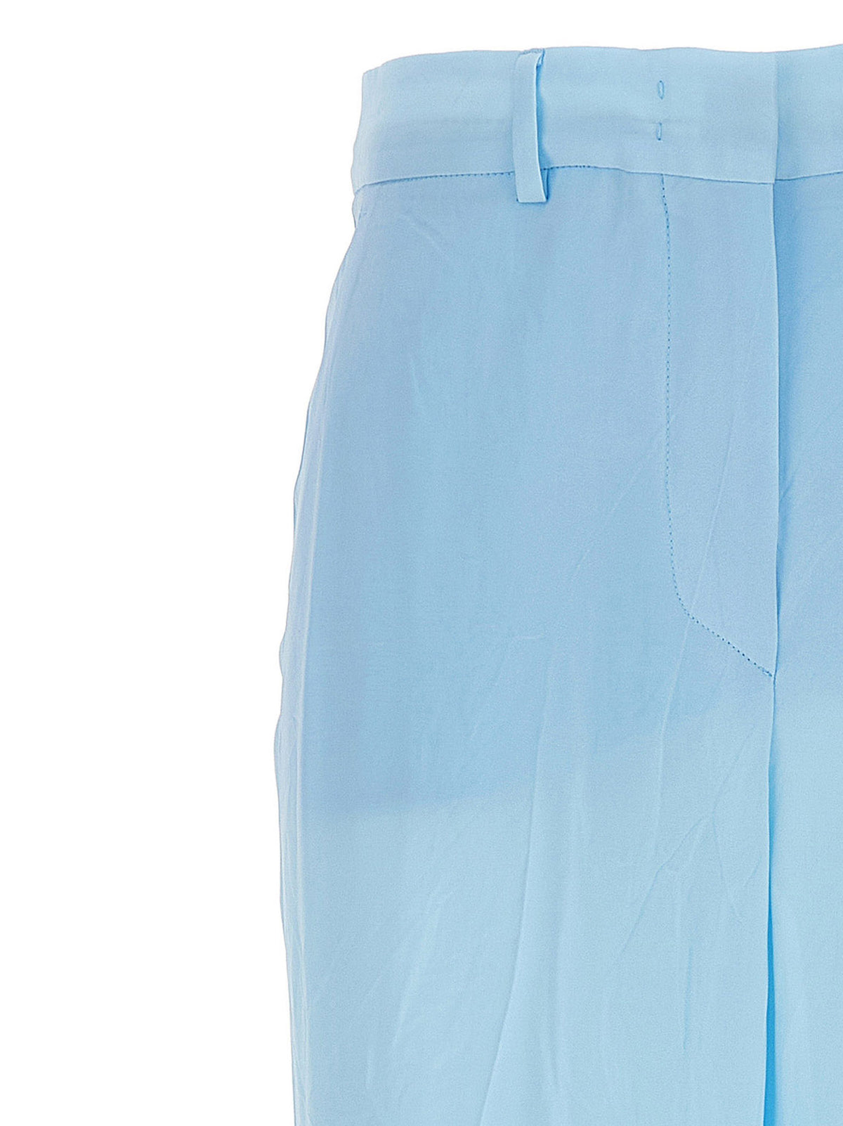 Sportmax Blue Viscose Casual Pants