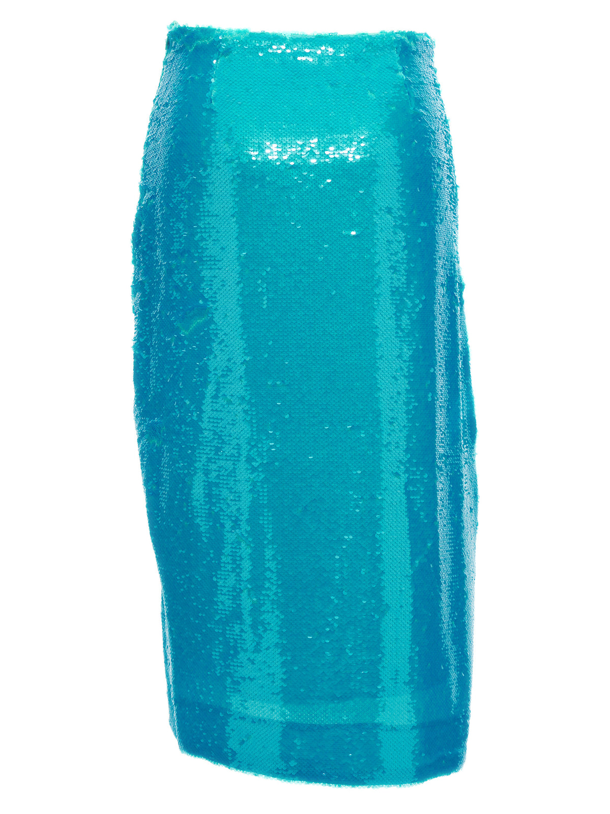 Ganni Light Blue Sequin Midi Skirt - Sustainable Luxury Fashion