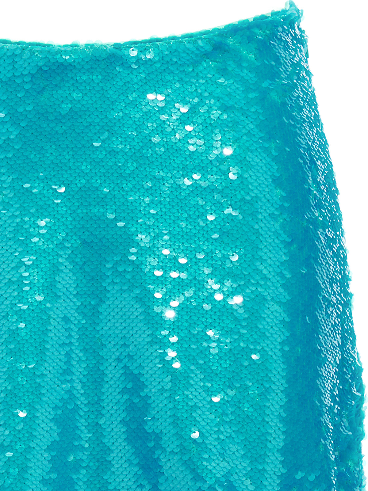 Ganni Light Blue Sequin Midi Skirt - Sustainable Luxury Fashion