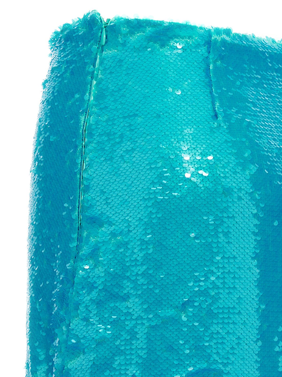 Ganni Light Blue Sequin Midi Skirt - Sustainable Luxury Fashion