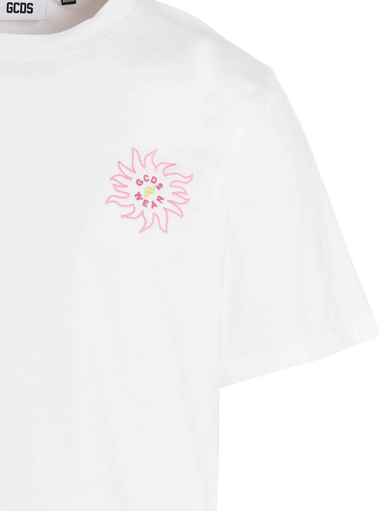 GCDS White Cotton T-Shirt | Artisanal Luxury Fashion Statement