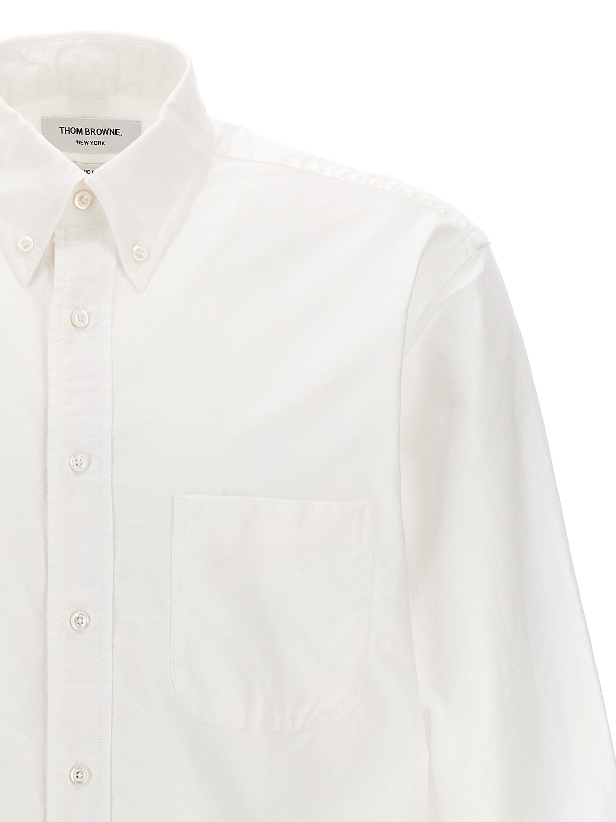 Thom Browne White Cotton Blouse - Timeless Luxury Elegance