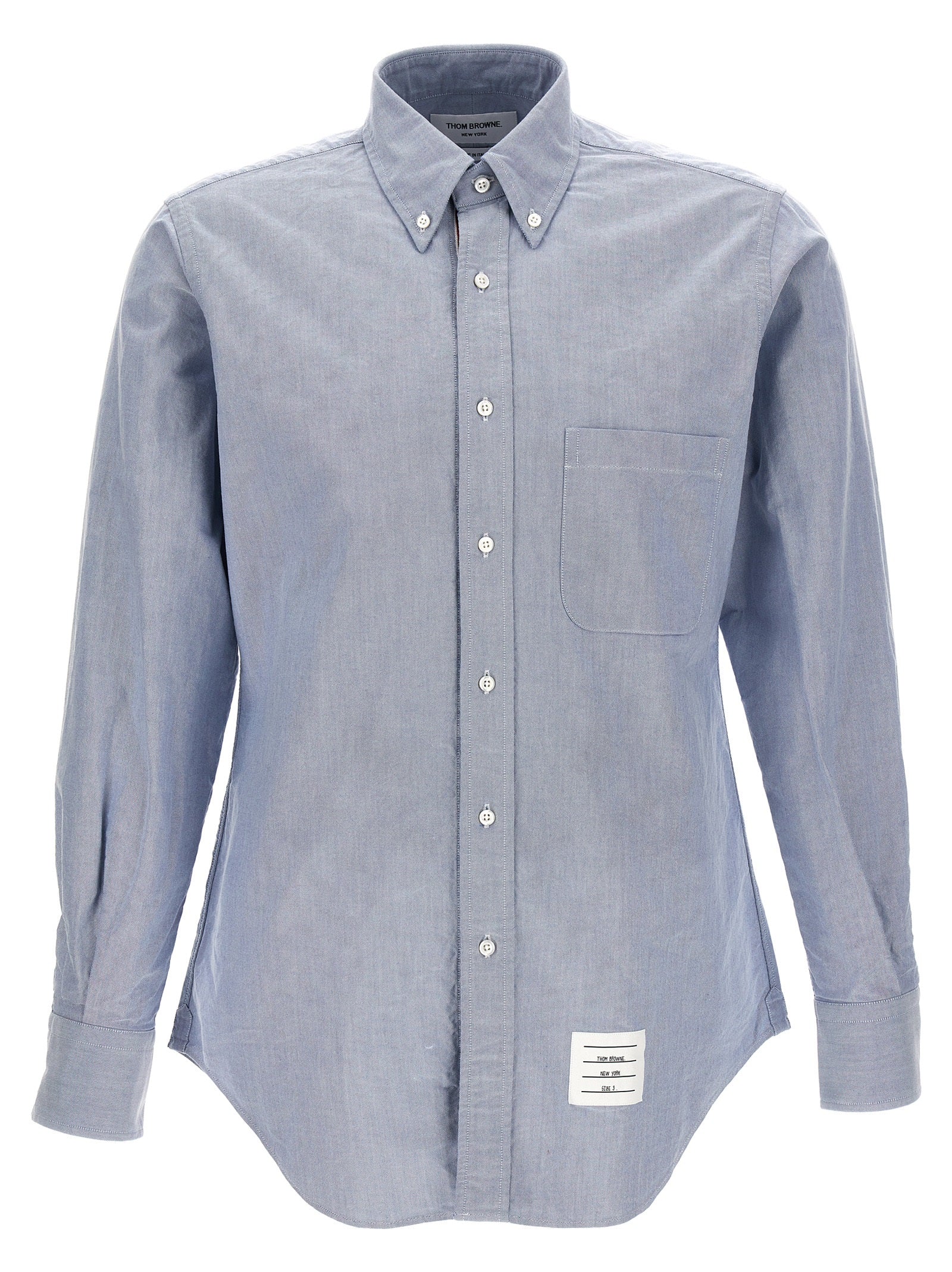 Thom Browne Blue Cotton Blouse - Timeless Luxury Elegance