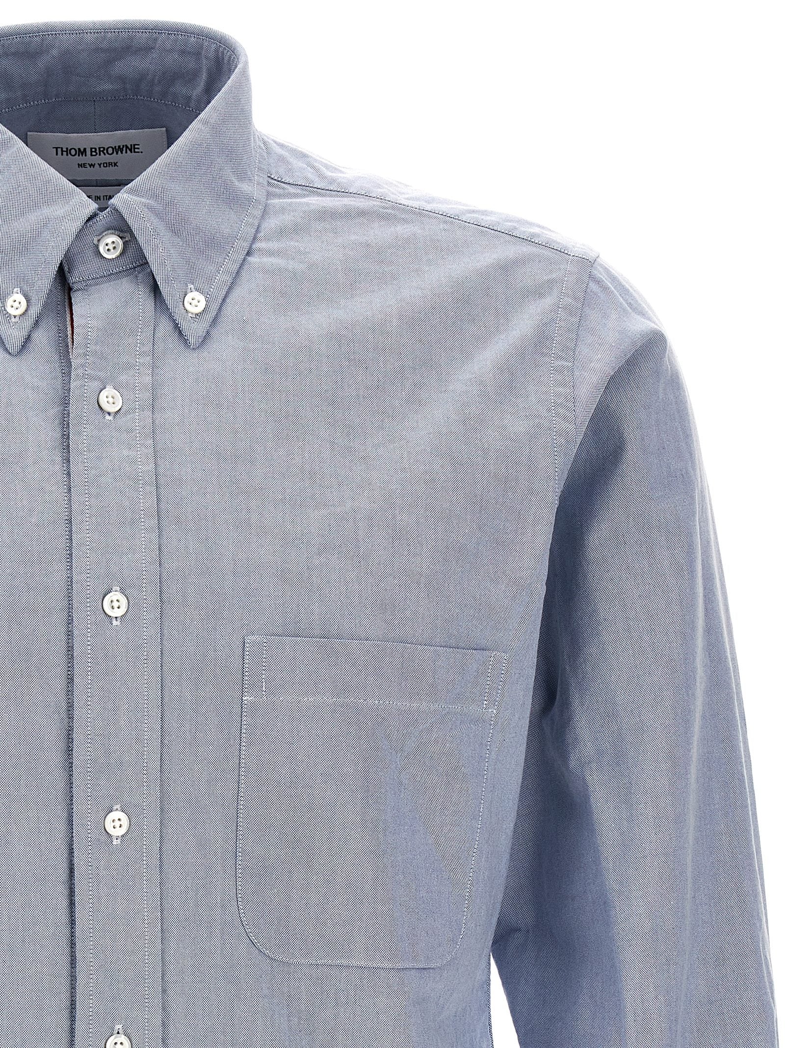 Thom Browne Blue Cotton Blouse - Timeless Luxury Elegance