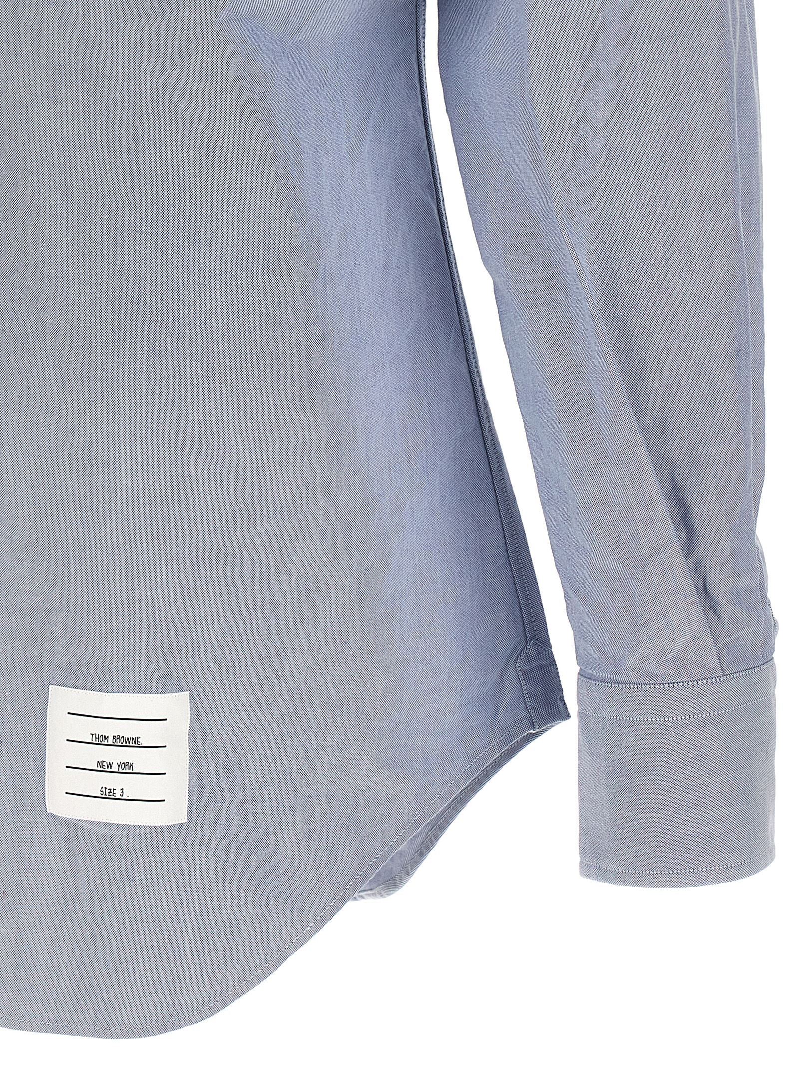 Thom Browne Blue Cotton Blouse - Timeless Luxury Elegance