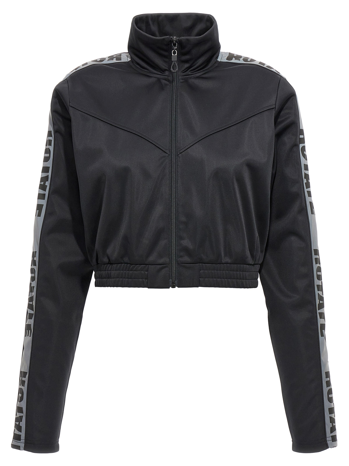 ROTATE BIRGER CHRISTENSEN Cropped Black Sweatshirt - Luxe Essential