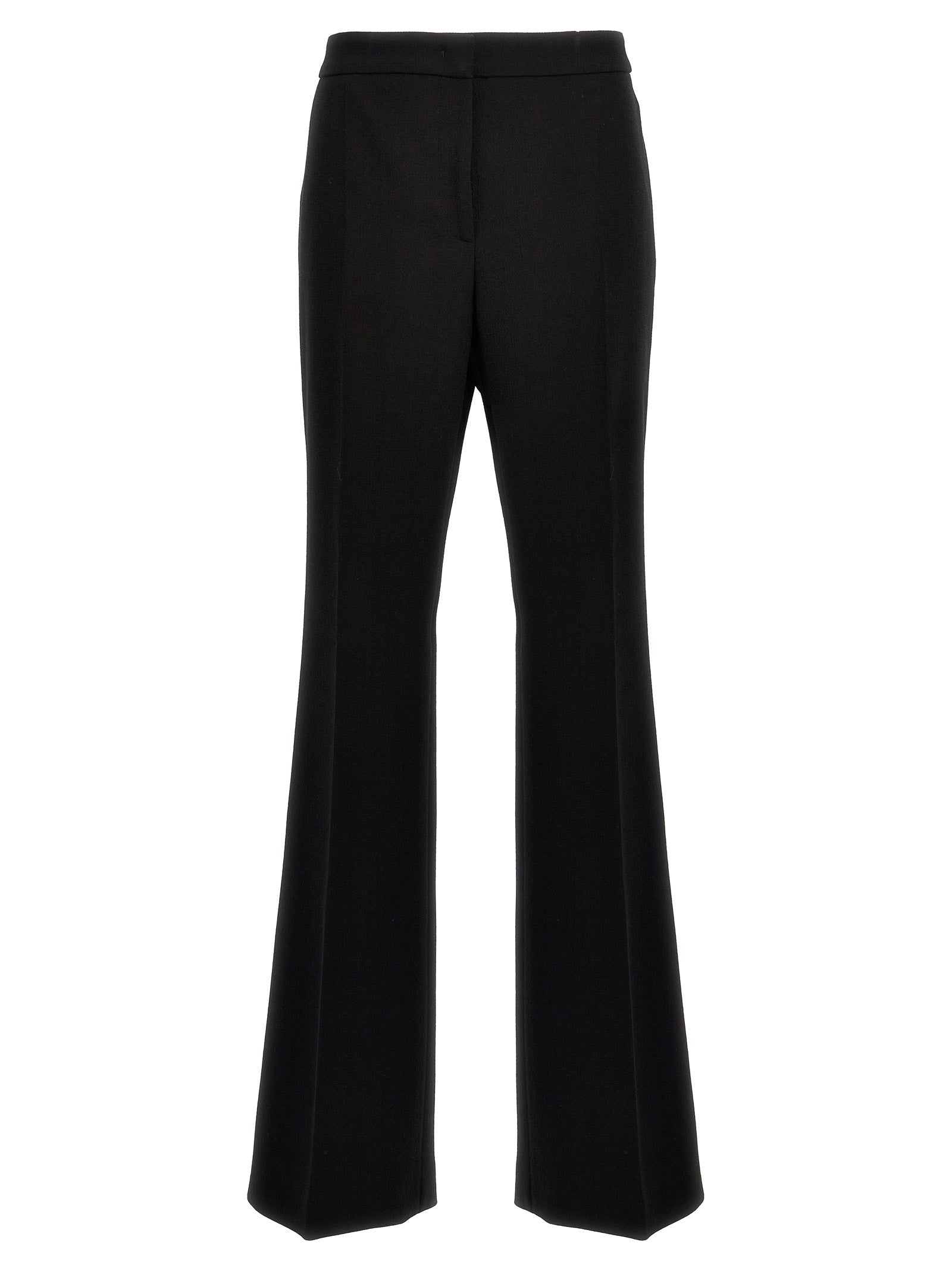 Elevate your wardrobe with Moschino's Black Viscose Dress Pants, a fusion of luxurious materials and Italian craftsmanship, perfect for the discerning fashion connoisseur.