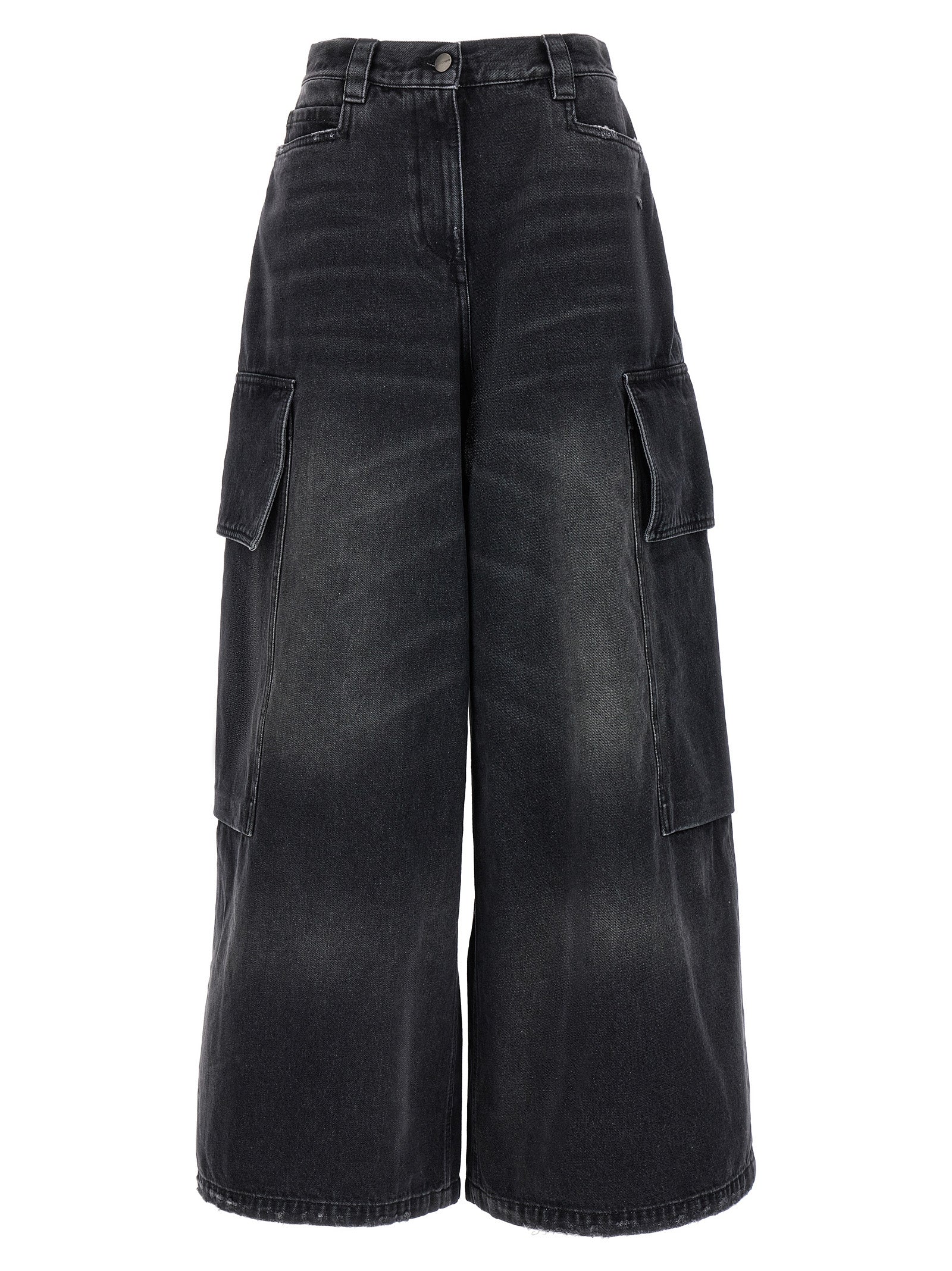 Elevate your style with Palm Angels Gray Cotton Cargo Shorts, crafted in Italy from premium cotton, blending edgy design with luxurious comfort for the discerning individual.