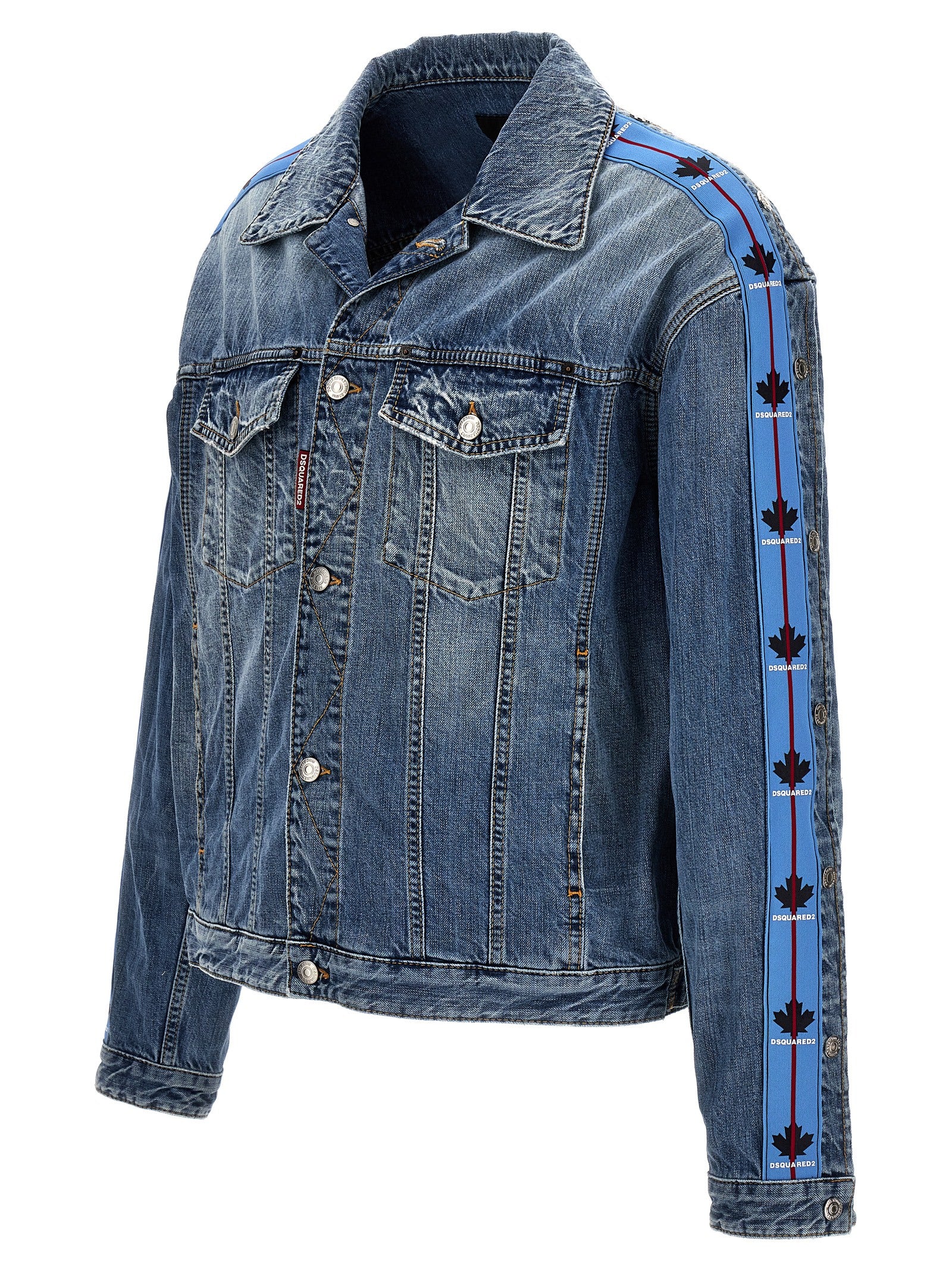 Dsquared² Blue Denim Jacket - Artisanal Luxury Statement Piece
