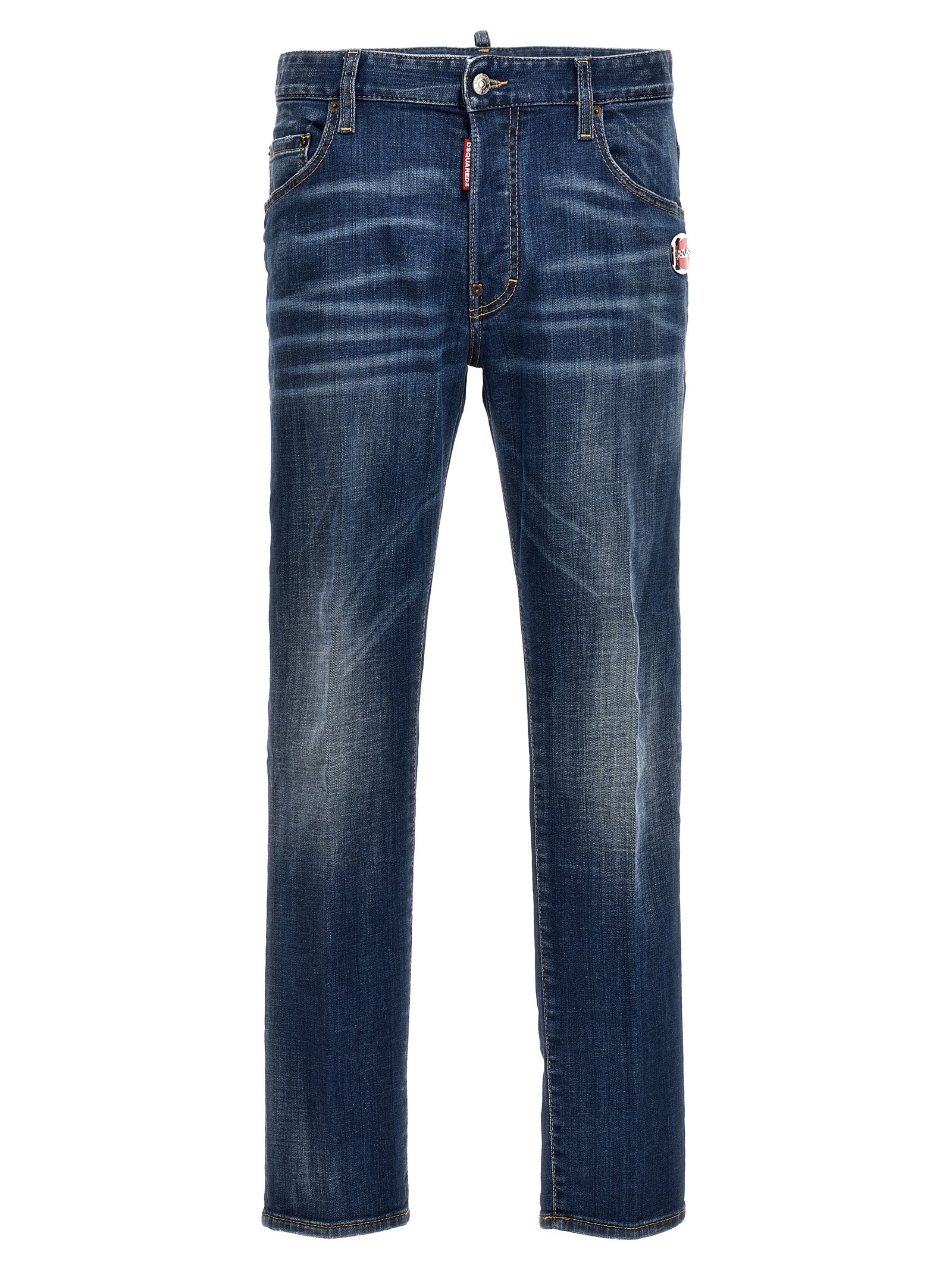 Dsquared² Blue Cotton Relaxed Fit Jeans, Artisanal Luxury Denim