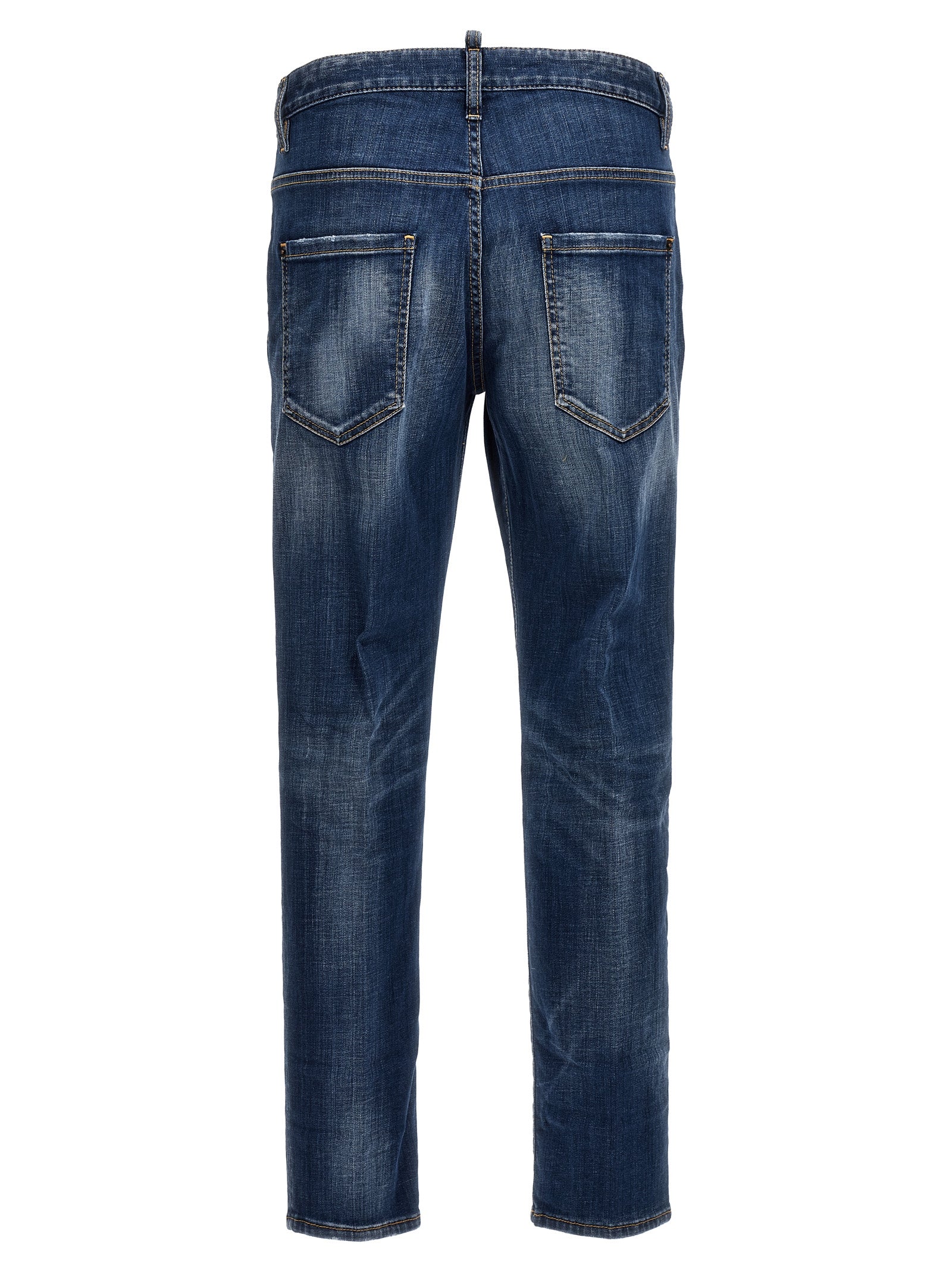 Dsquared² Blue Cotton Relaxed Fit Jeans, Artisanal Luxury Denim