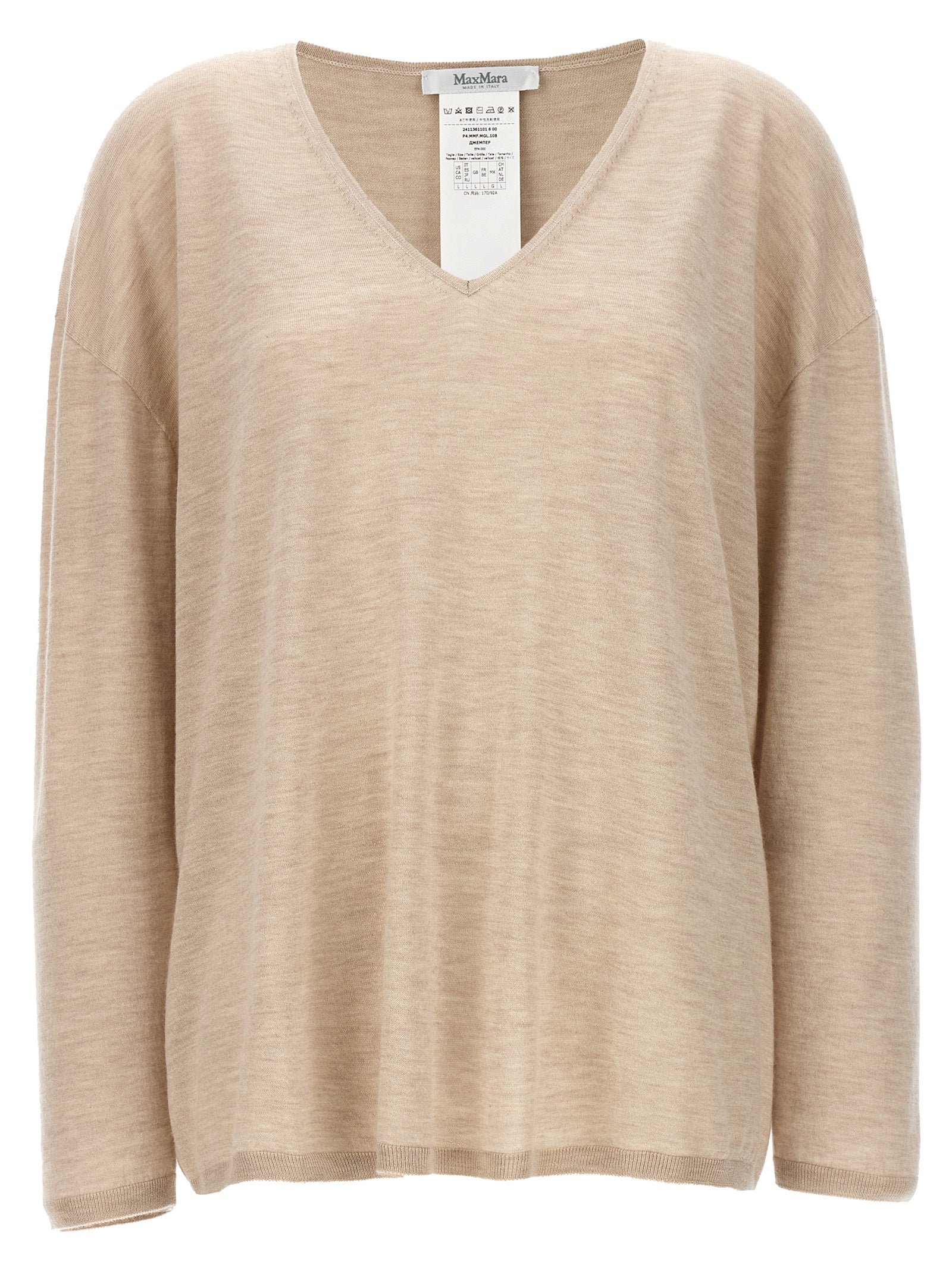 Experience the sublime elegance of the Max Mara Beige Cashmere Cardigan, a luxurious 100% cashmere piece that embodies Italian craftsmanship and timeless sophistication.