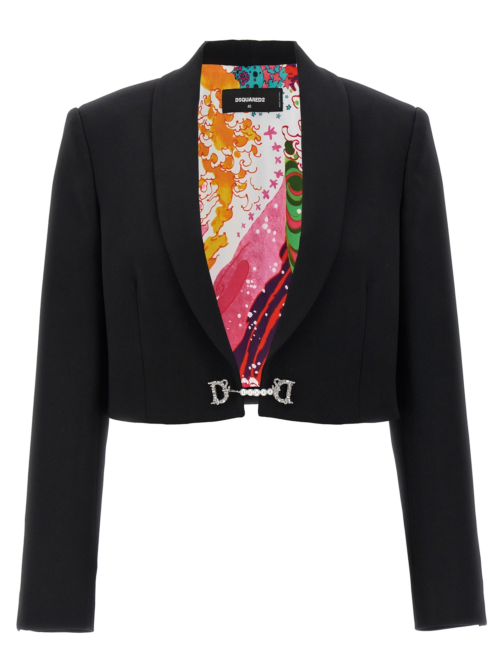 Dsquared² Black Polyester Full-Length Jacket